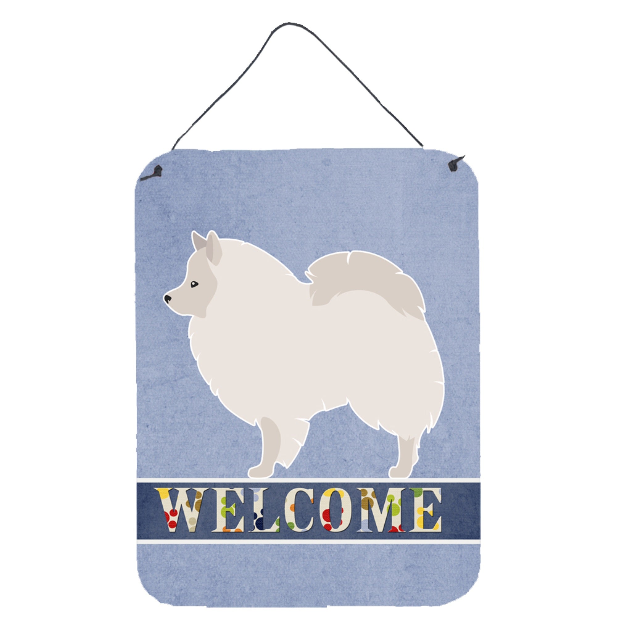 'Caroline'S Treasures German Spitz Welcome Metal Print, 16'''' X 12'''', Multicolor''