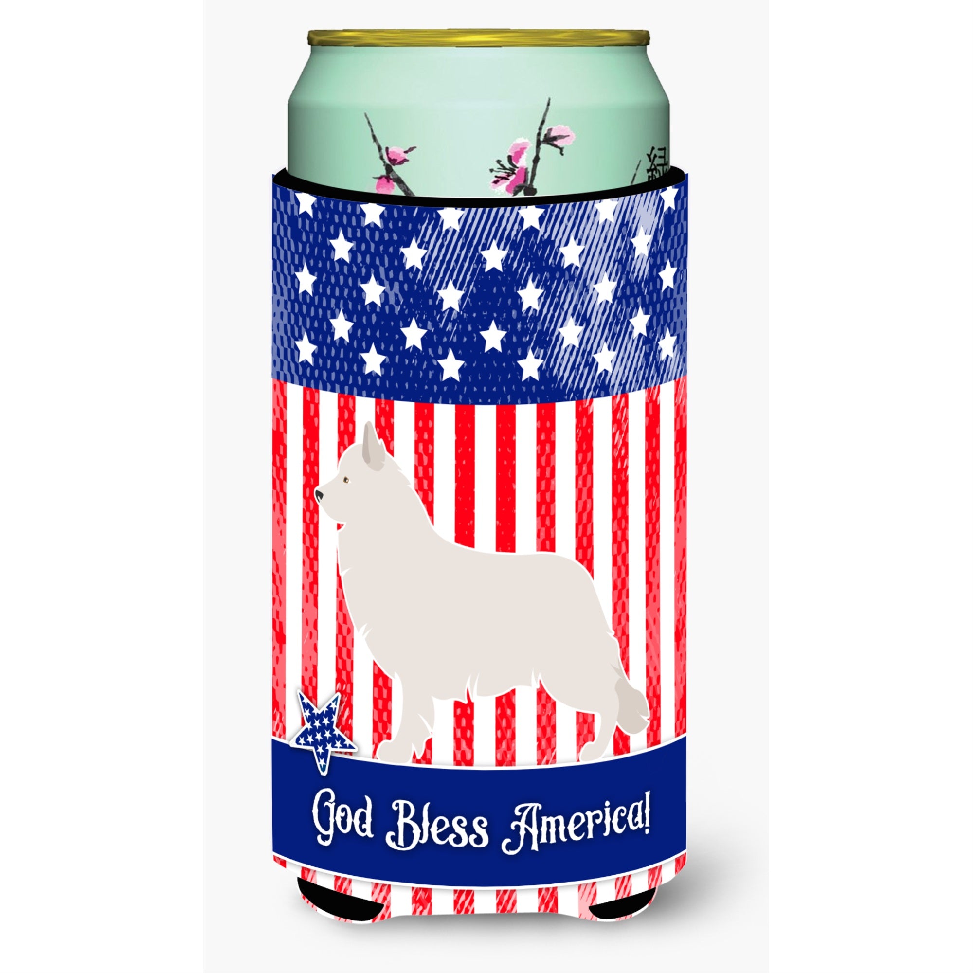 'Caroline'S Treasures Berger Blanc Suisse American Decorative Can Hugger, Tall Boy, Multicolor''