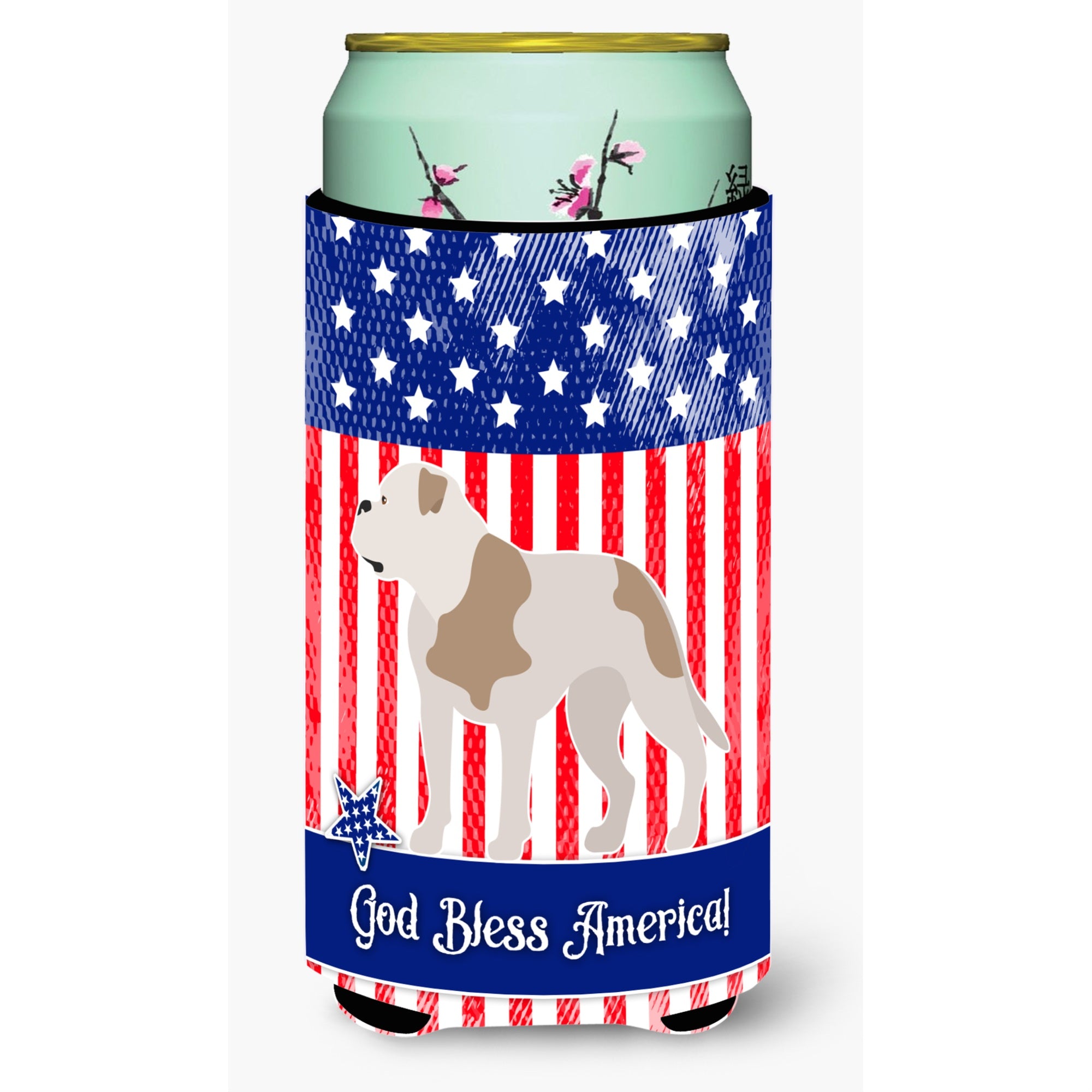 'Caroline'S Treasures Bulldog American Decorative Can Hugger, Tall Boy, Multicolor''