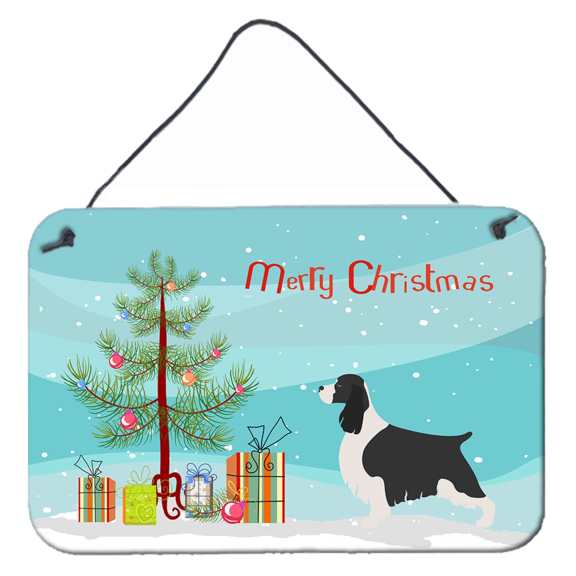 'Caroline'S Treasures English Springer Spaniel Metal Print, 8Hx12W, Christmas Tree''