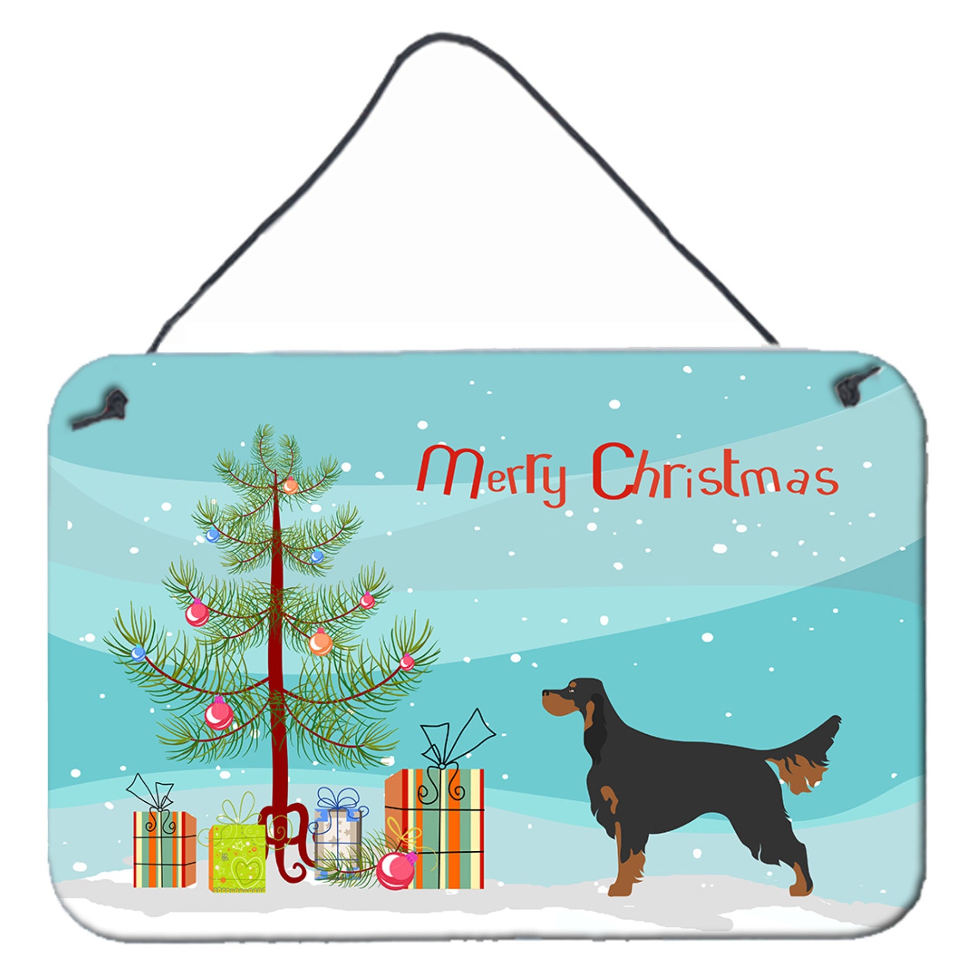 'Caroline'S Treasures Gordon Setter Metal Print, 8Hx12W, Christmas Tree''