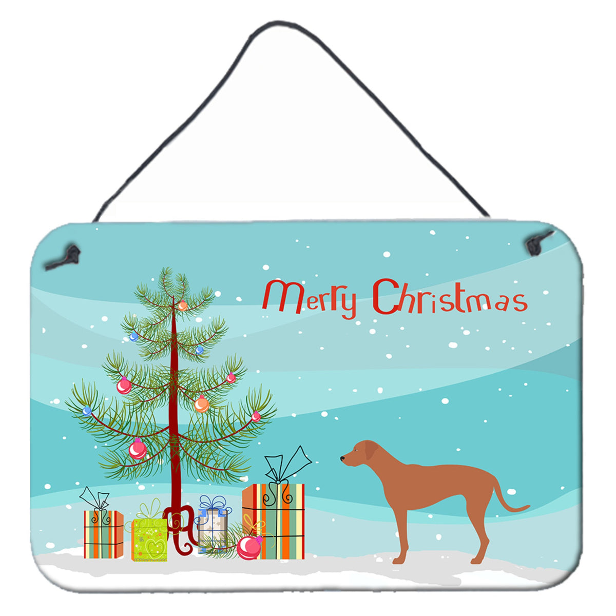 'Caroline'S Treasures Rhodesian Ridgeback Metal Print, 8Hx12W, Christmas Tree''