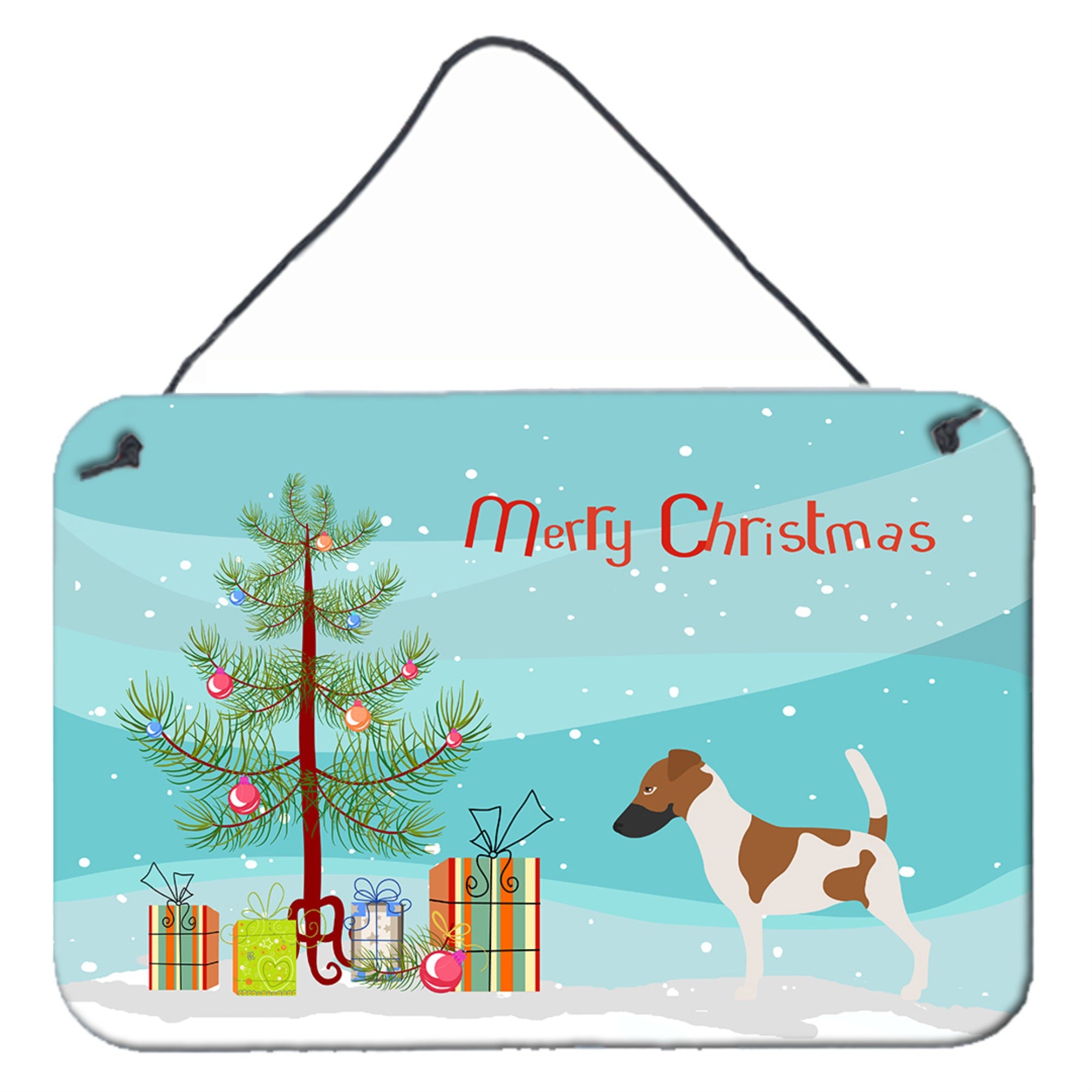 'Caroline'S Treasures Smooth Fox Terrier Metal Print, 8Hx12W, Christmas Tree''