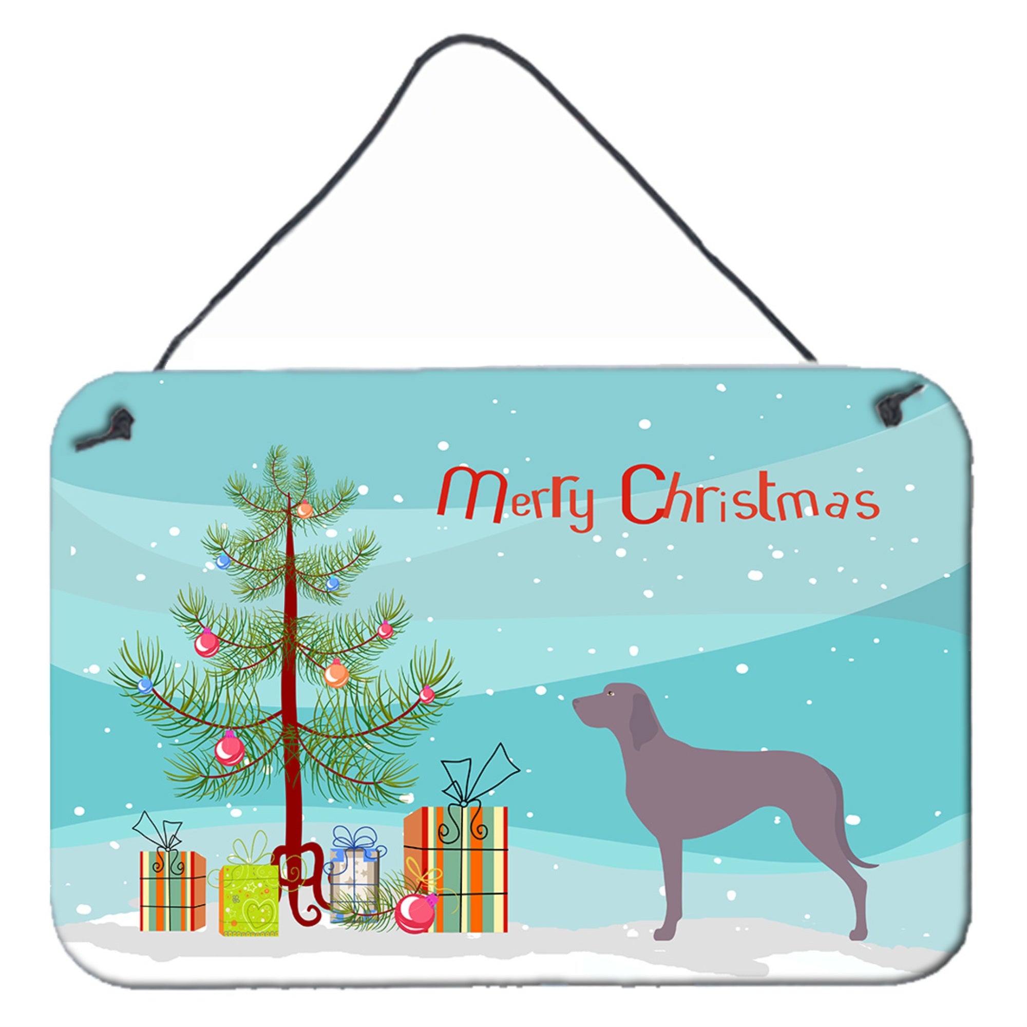 'Caroline'S Treasures Weimaraner Metal Print, 8Hx12W, Christmas Tree''