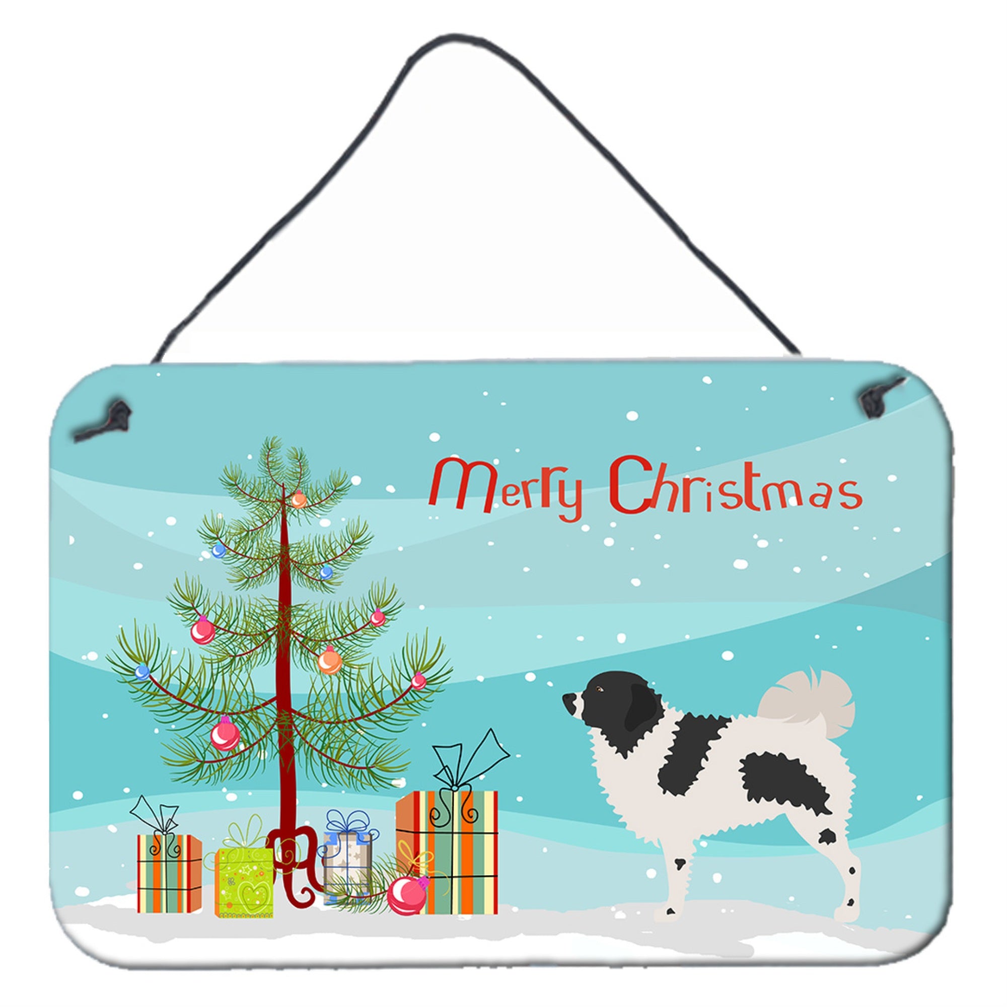 'Caroline'S Treasures Wetterhoun Frisian Water Dog Christmas Metal Print, 8Hx12W, Multicolor''