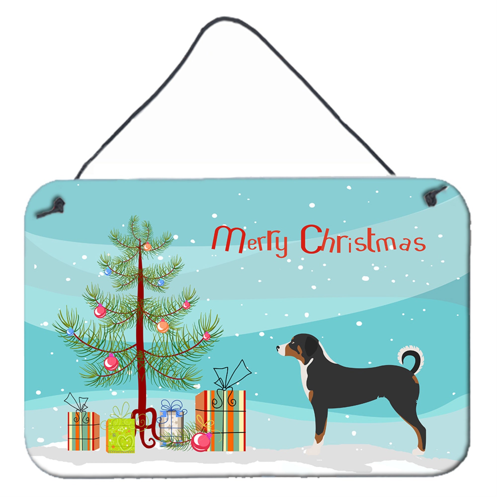 'Caroline'S Treasures Appenzeller Sennenhund Christmas Metal Print, 8'''' X 12'''', Multicolor''