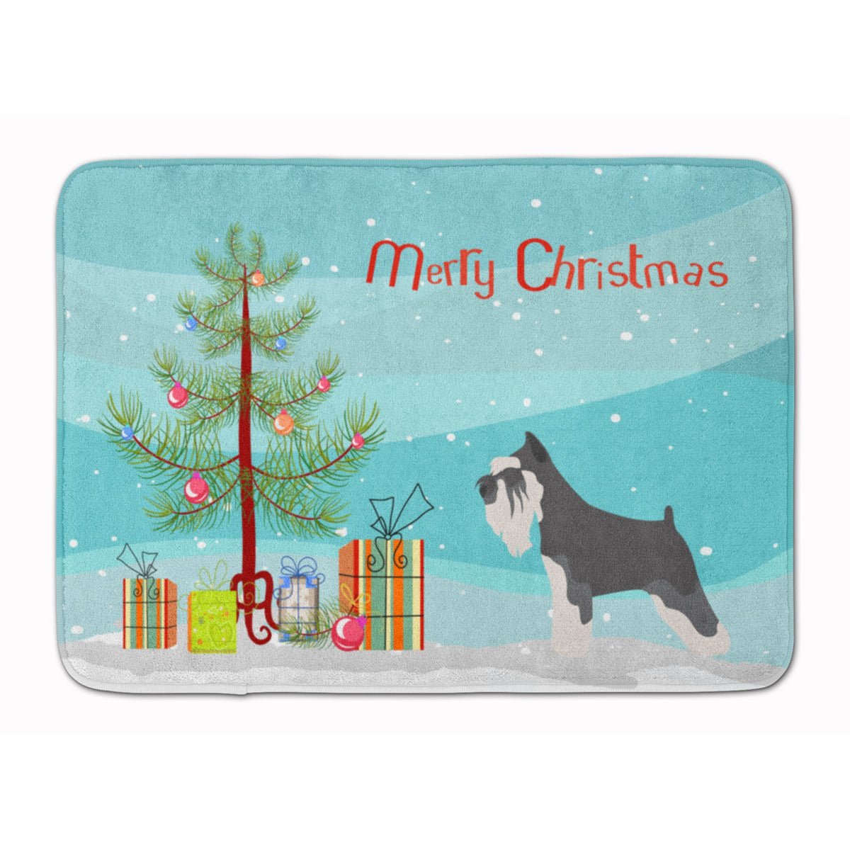 'Caroline'S Treasures Miniature Schnauzer Christmas Floor Mat, 19Hx27W, Multicolor''