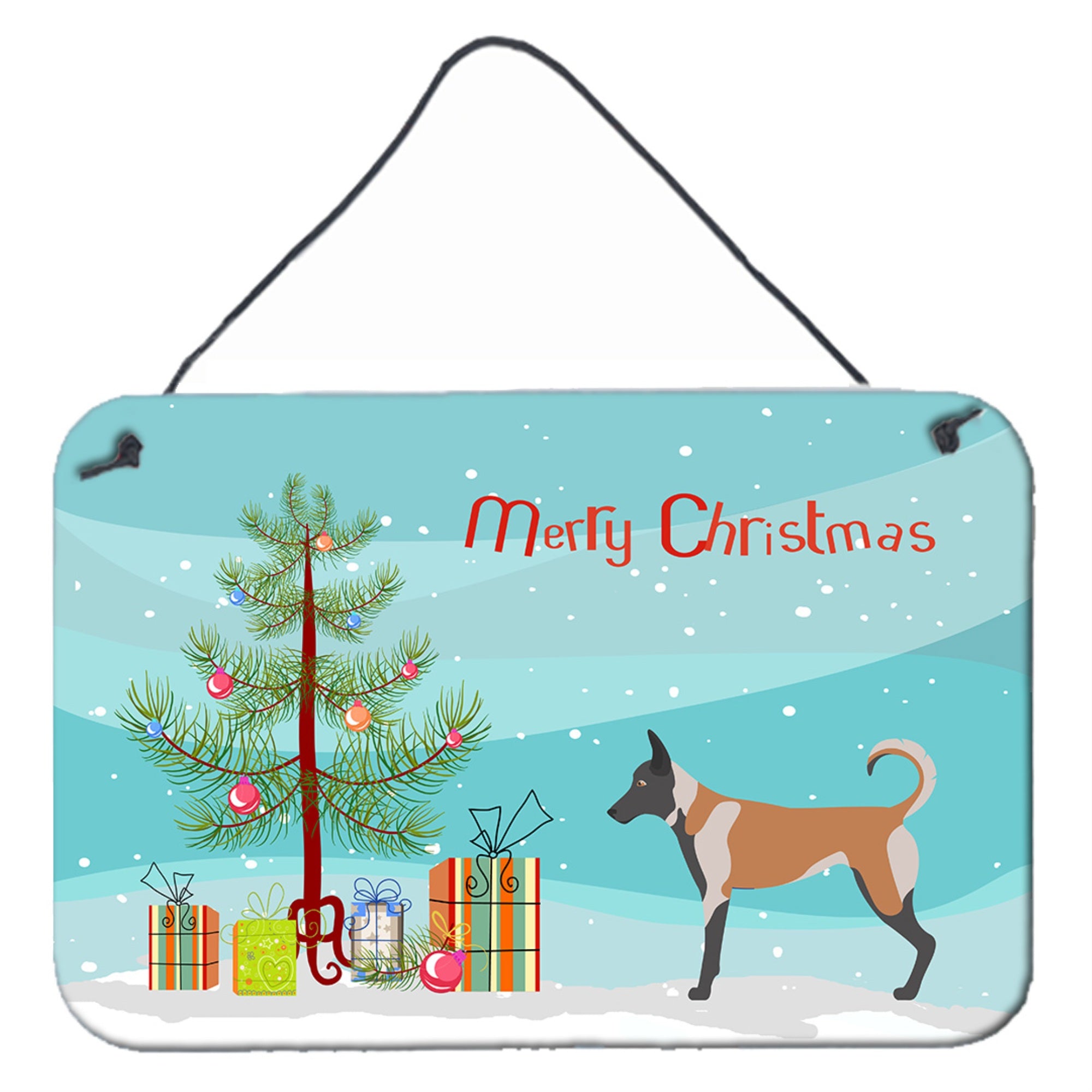 'Caroline'S Treasures Malinois Christmas Metal Print, 8'''' X 12'''', Multicolor''