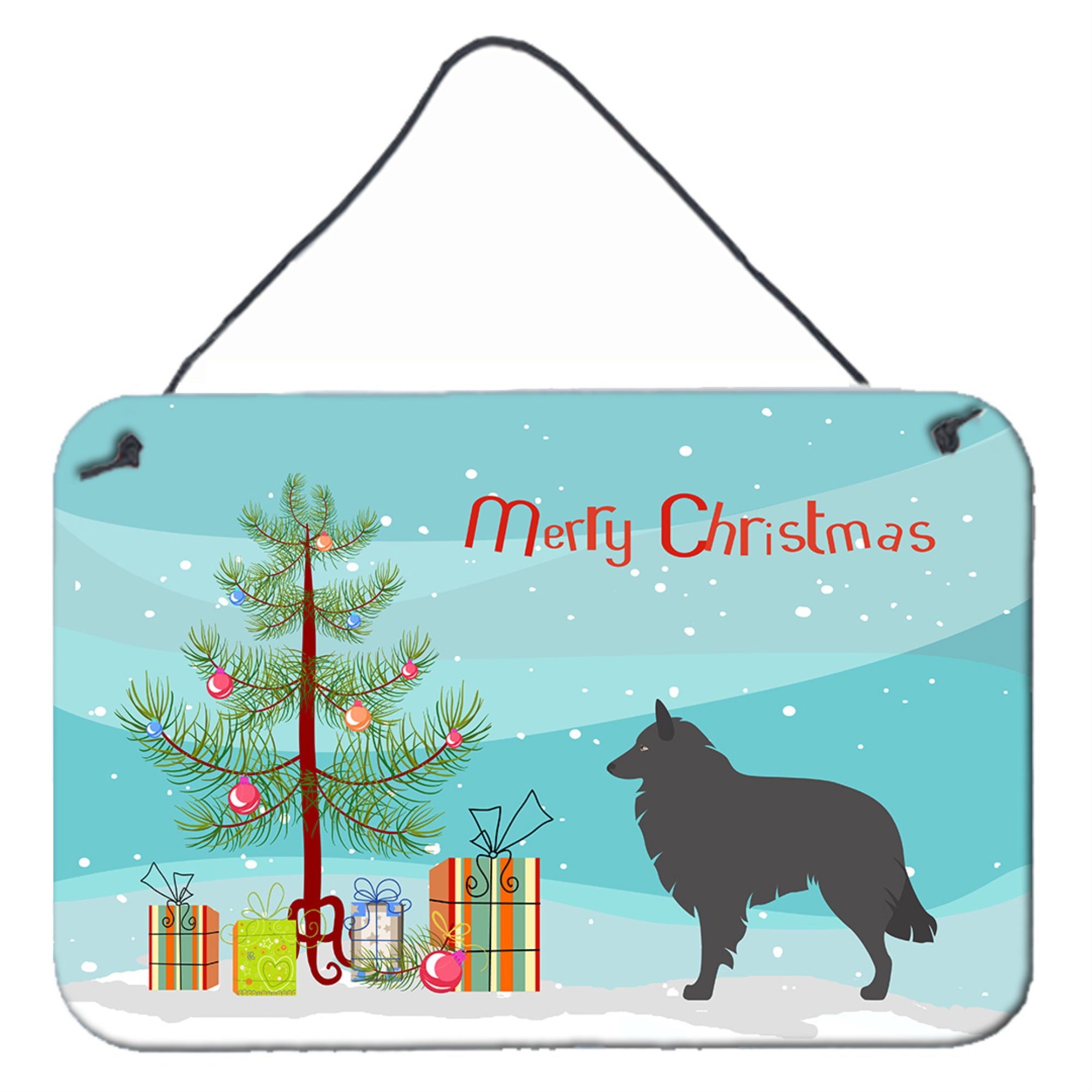'Caroline'S Treasures Groenendael Belgian Shepherd Metal Print, 8Hx12W, Christmas Tree''