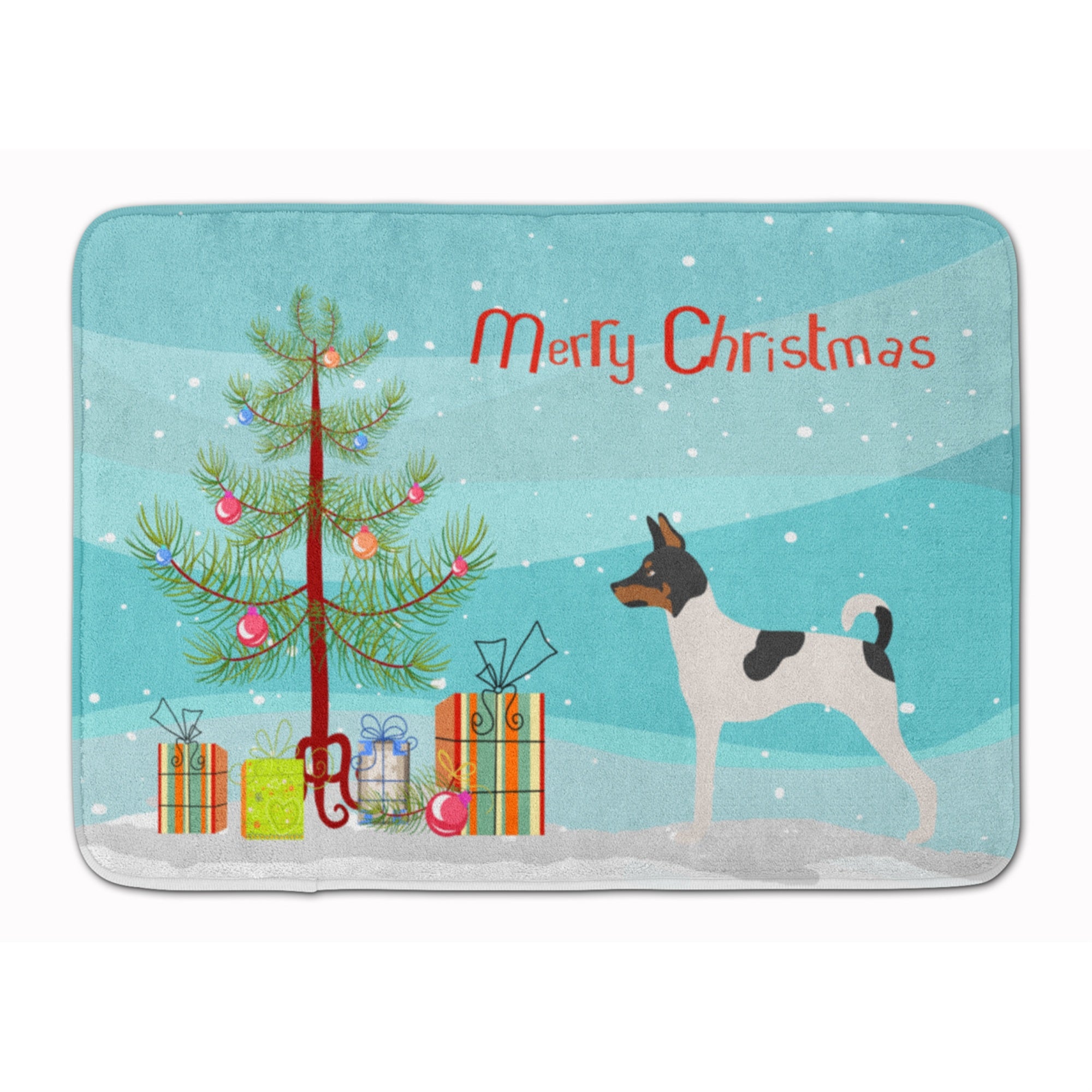 'Caroline'S Treasures American Toy Fox Terrier Christmas Floor Mat, 19Hx27W, Multicolor''