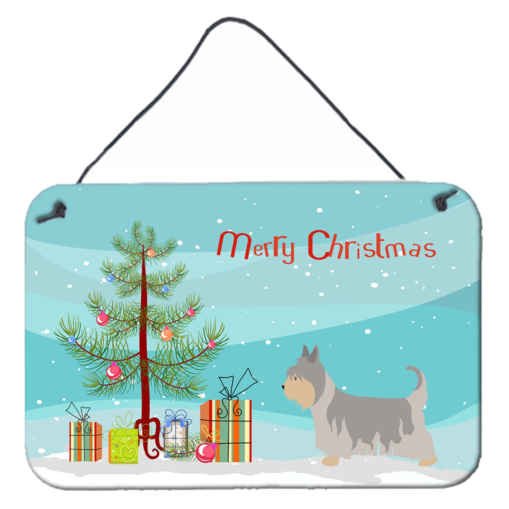 'Caroline'S Treasures Australian Silky Terrier Metal Print, 8Hx12W, Christmas Tree''