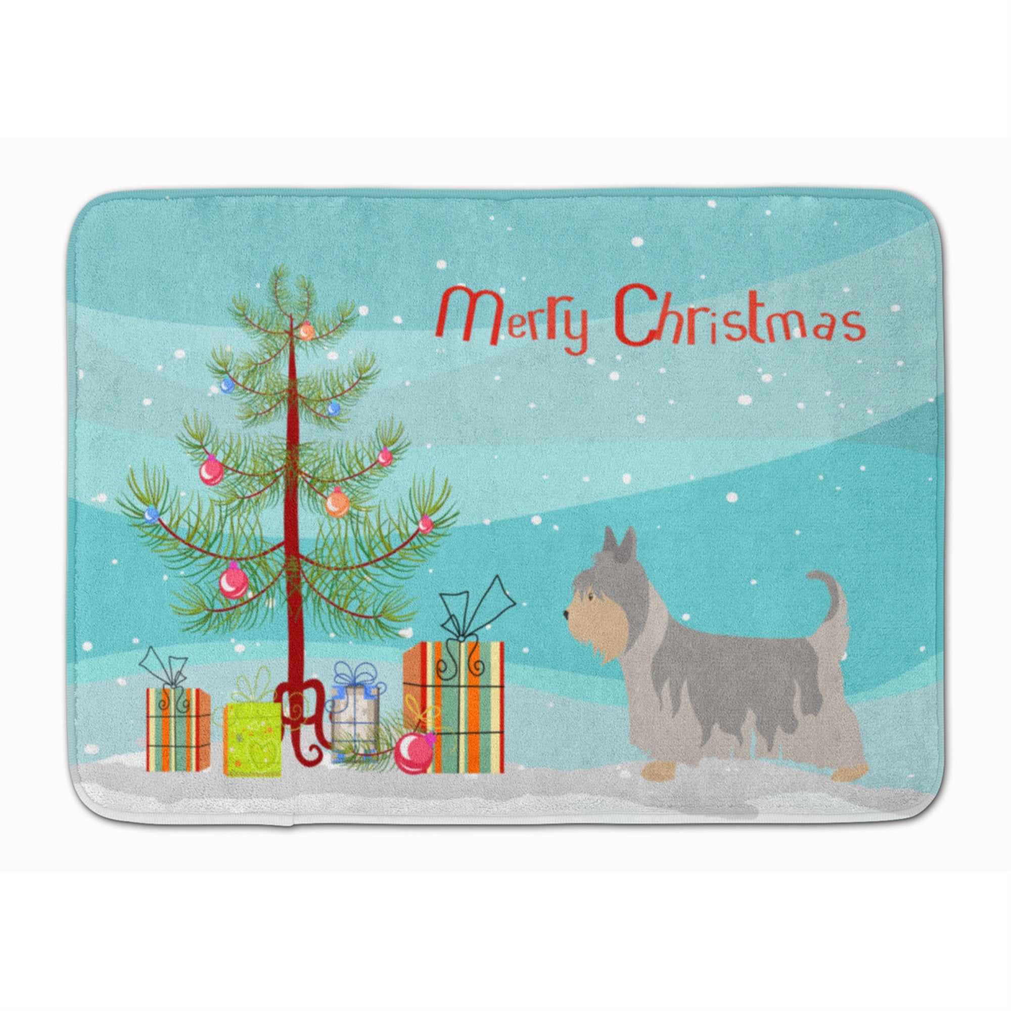 Carolines Treasures Australian Silky Terrier Christmas Floor Mat, 19hx27w, Multicolor