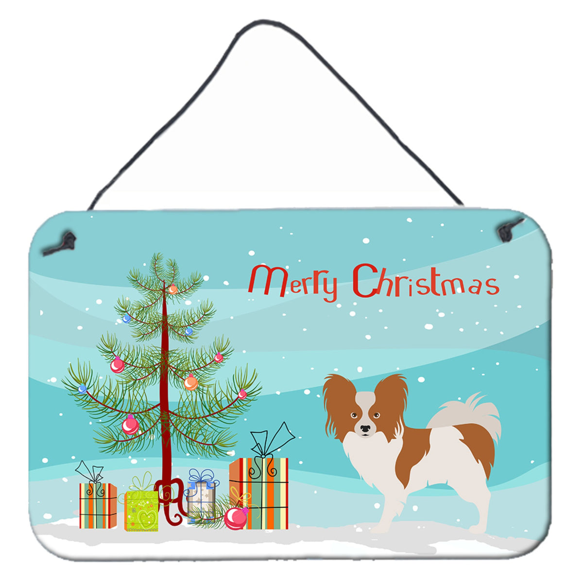 'Caroline'S Treasures Papillon Metal Print, 8Hx12W, Christmas Tree''