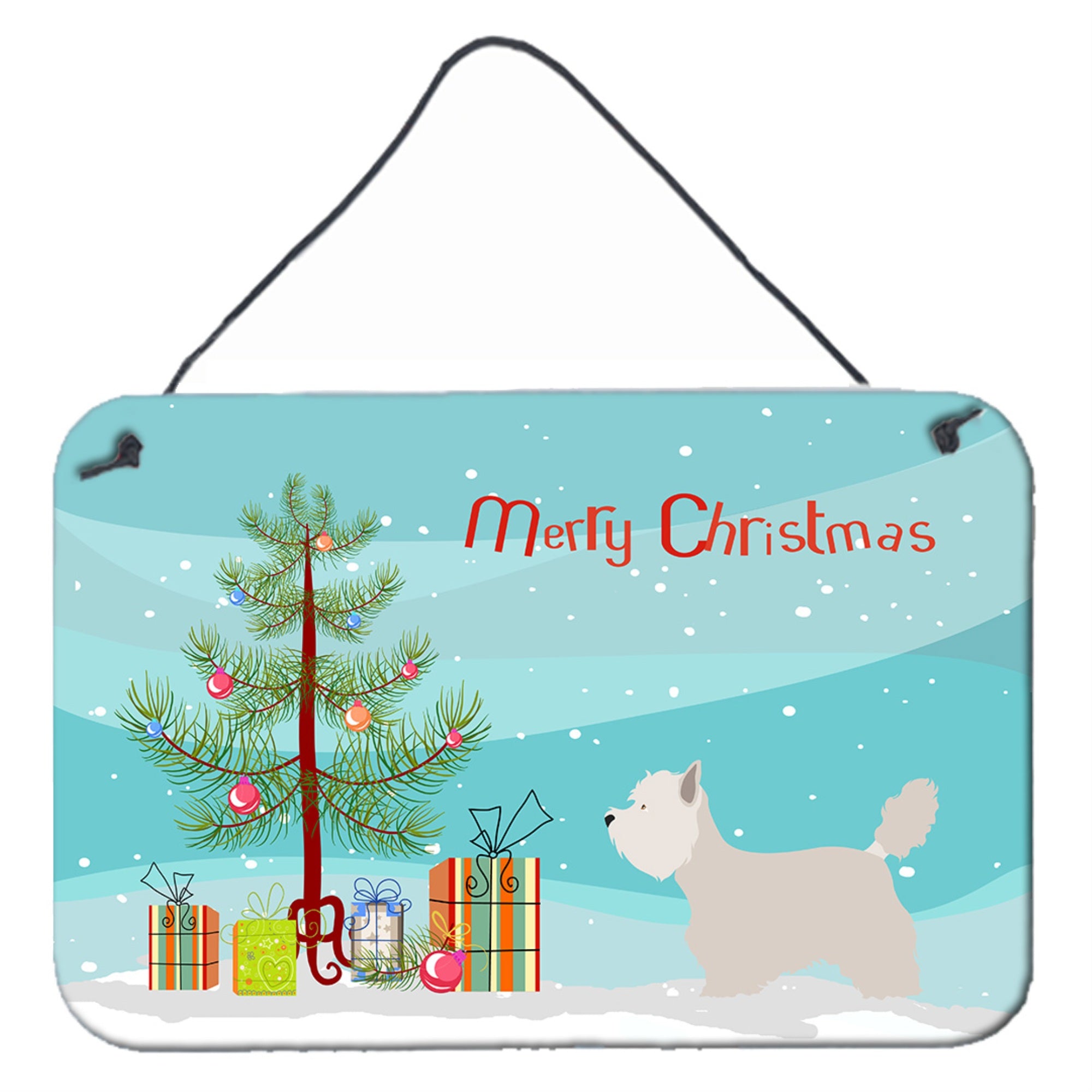 'Caroline'S Treasures Westie Metal Print, 8Hx12W, Christmas Tree''