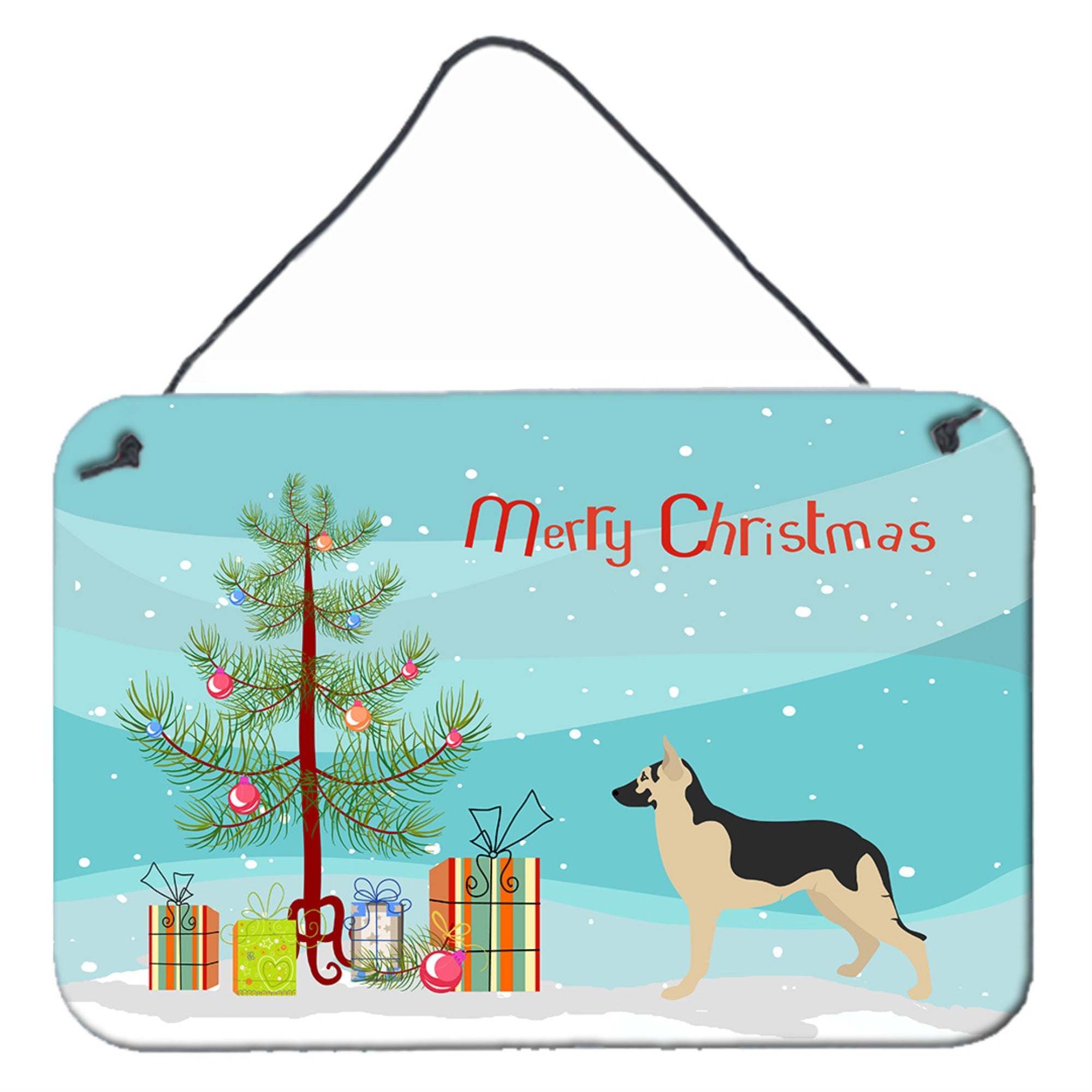 'Caroline'S Treasures German Shepherd Metal Print, 8Hx12W, Christmas Tree''