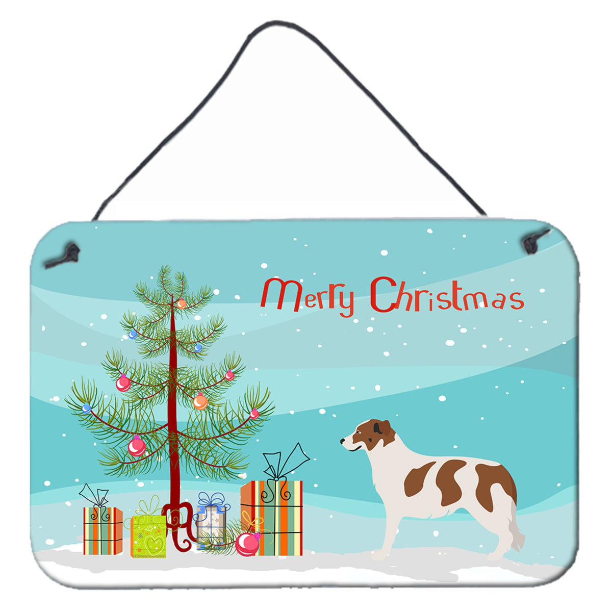 'Caroline'S Treasures Aidi Atlas Mountain Dog Christmas Metal Print, 8'''' X 12'''', Multicolor''