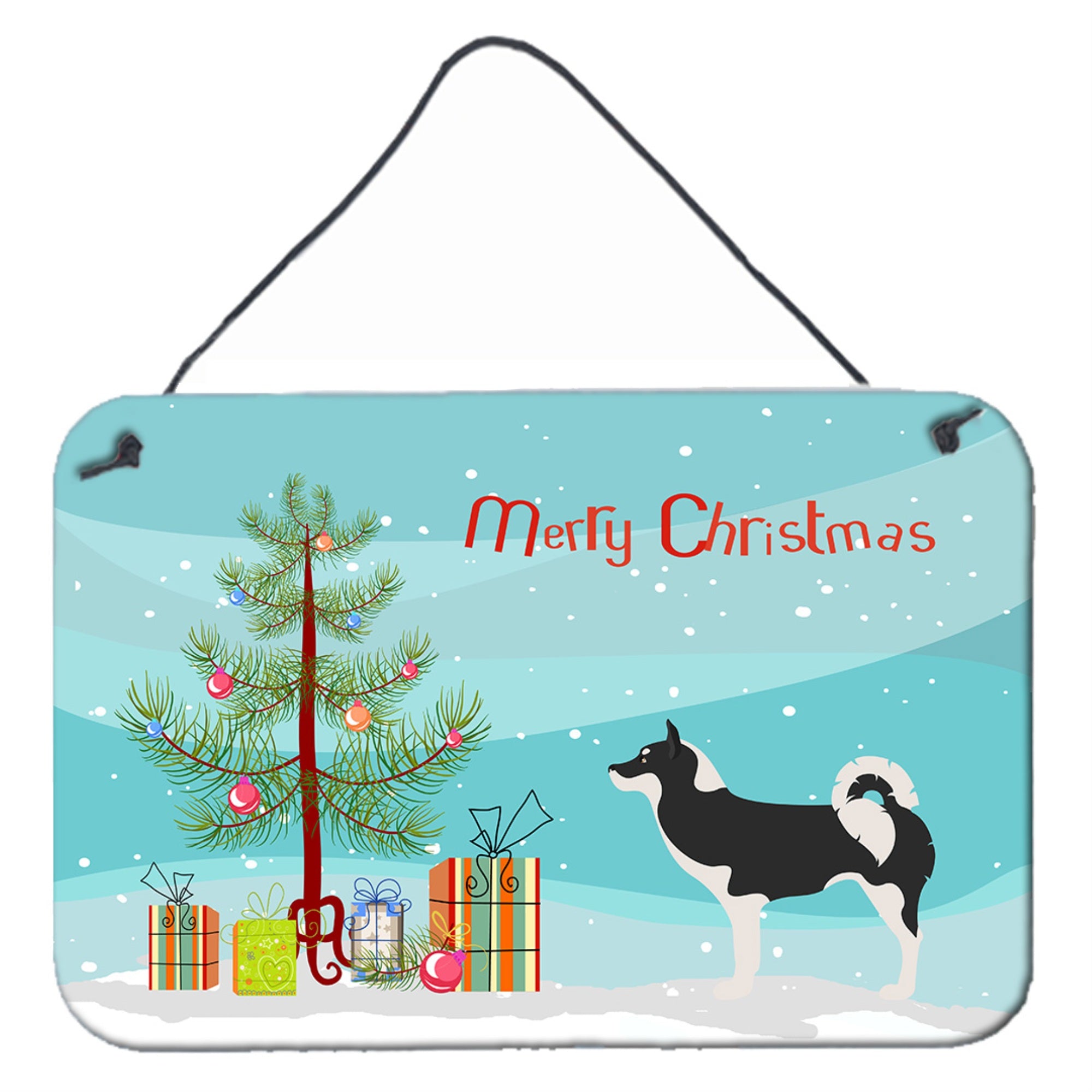 'Caroline'S Treasures Greenland Dog Metal Print, 8Hx12W, Christmas Tree''