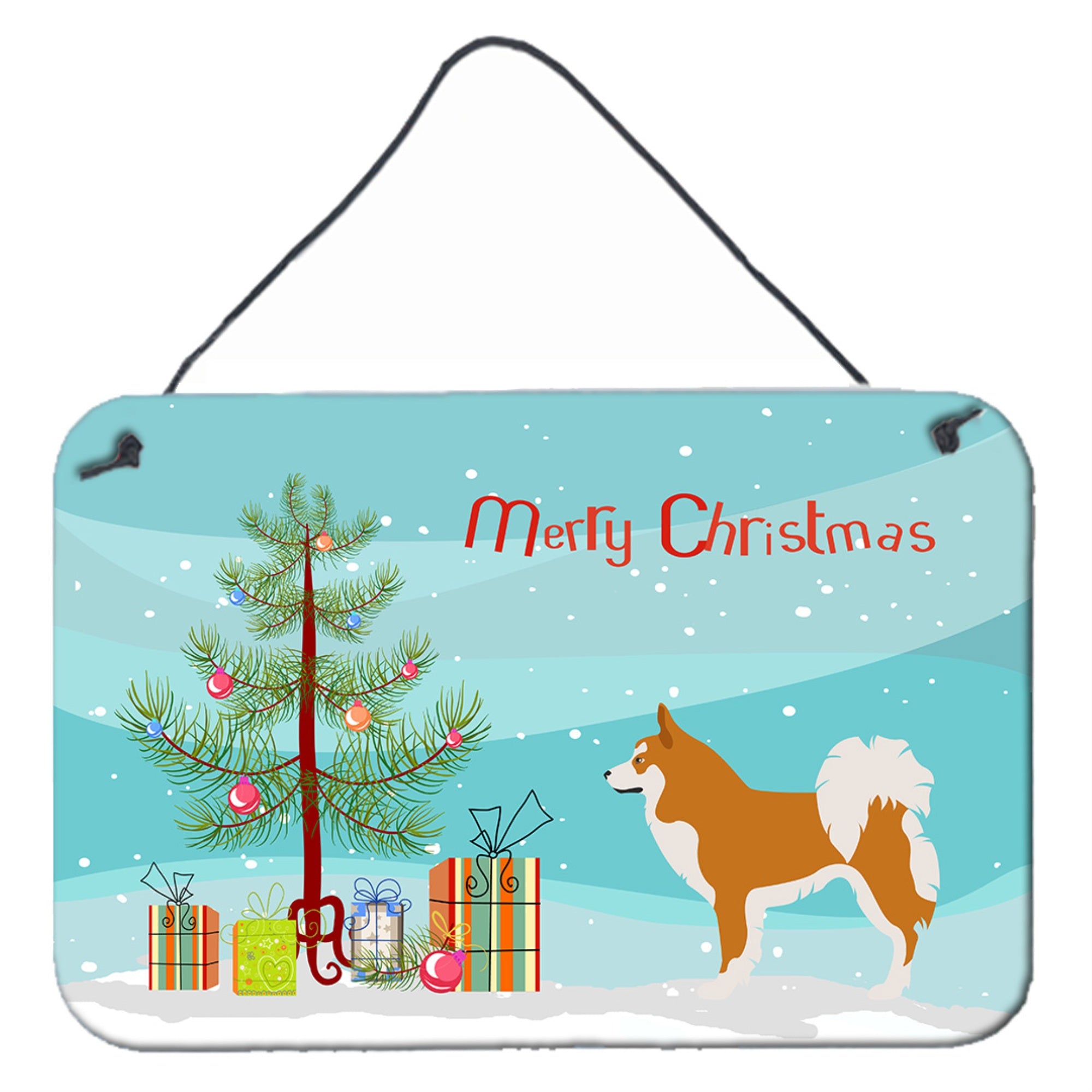 'Caroline'S Treasures Icelandic Sheepdog Metal Print, 8Hx12W, Christmas Tree''