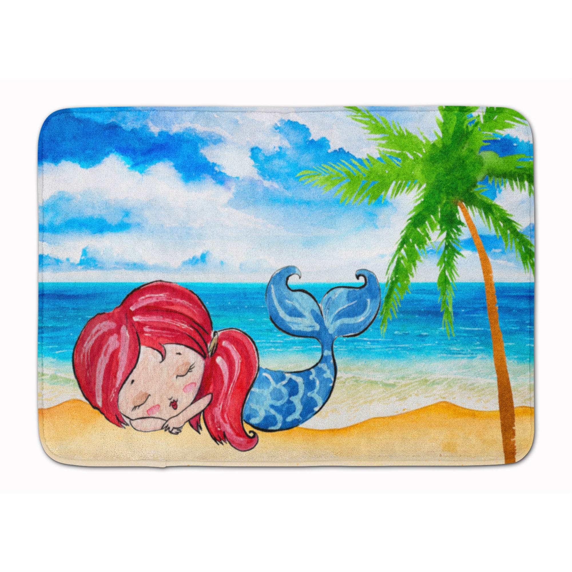 'Caroline'S Treasures Mermaid On The Beach Floor Mat, 19'''' X 27'''', Multicolor''
