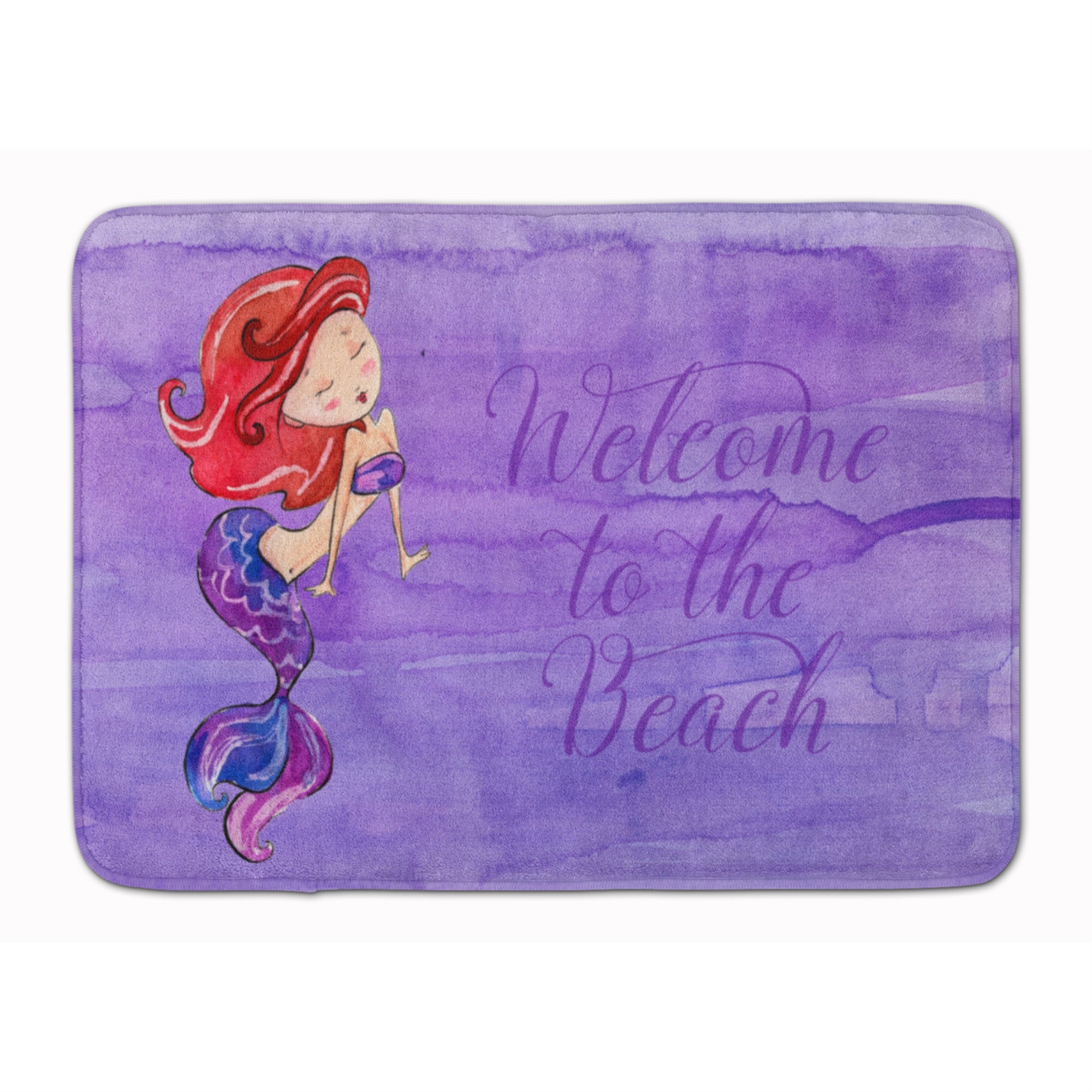 'Caroline'S Treasures Mermaid Welcome Purple Floor Mat, 19'''' X 27'''', Multicolor''