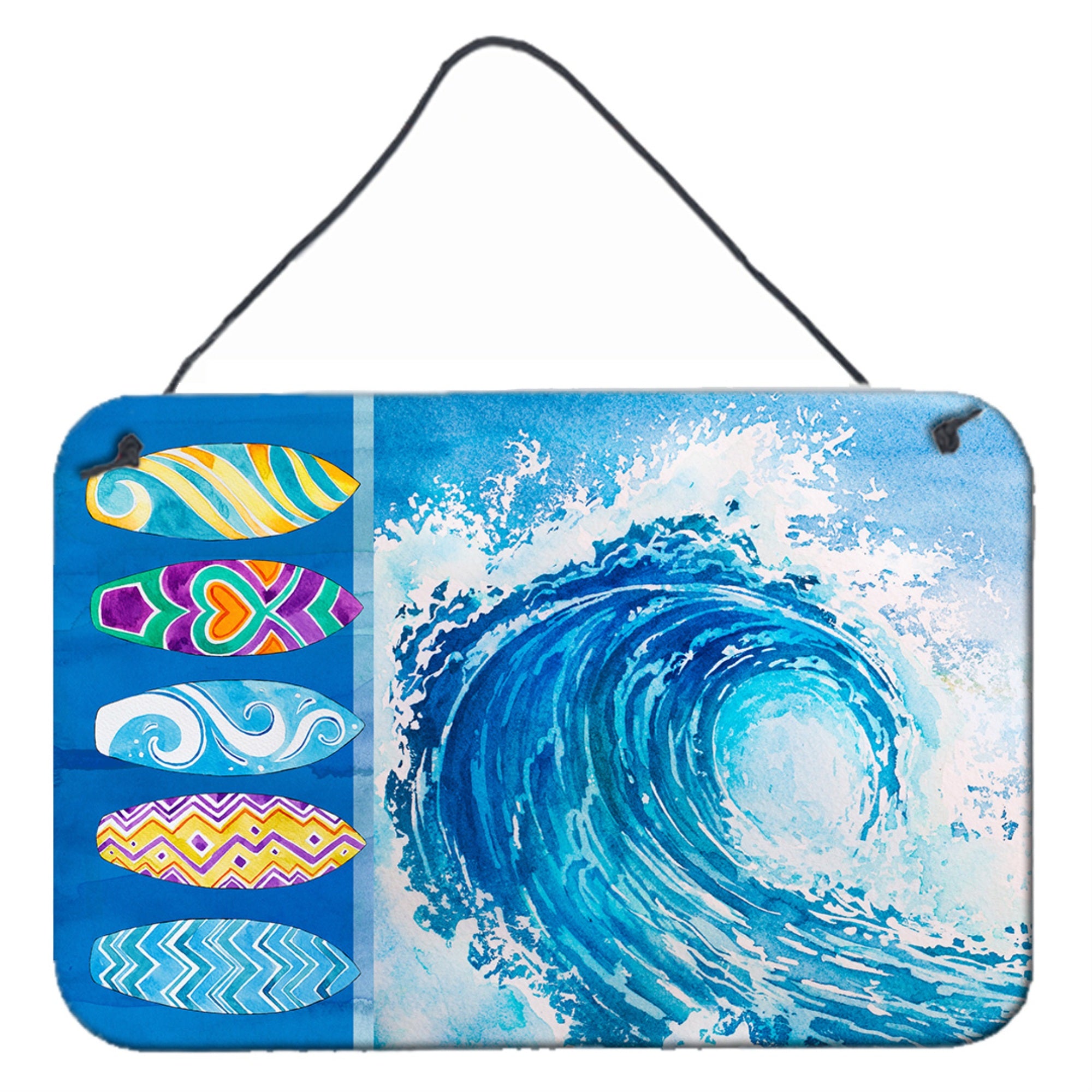 'Caroline'S Treasures Surf Boards And Wave Metal Print, 8'''' X 12'''', Multicolor''