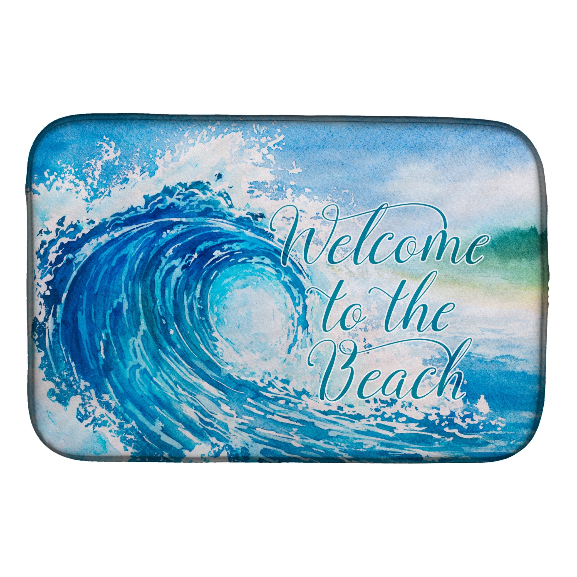 'Caroline'S Treasures Wave Welcome Dish Drying Mat, 14 X 21, Multicolor''