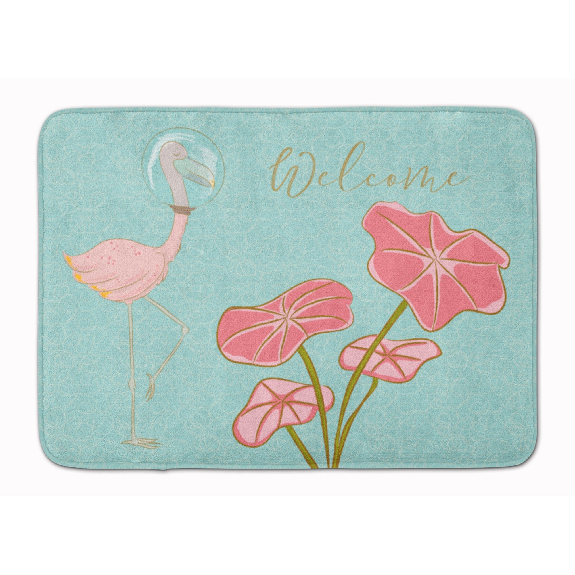 'Caroline'S Treasures Flamingo Welcome Floor Mat, 19'''' X 27'''', Multicolor''