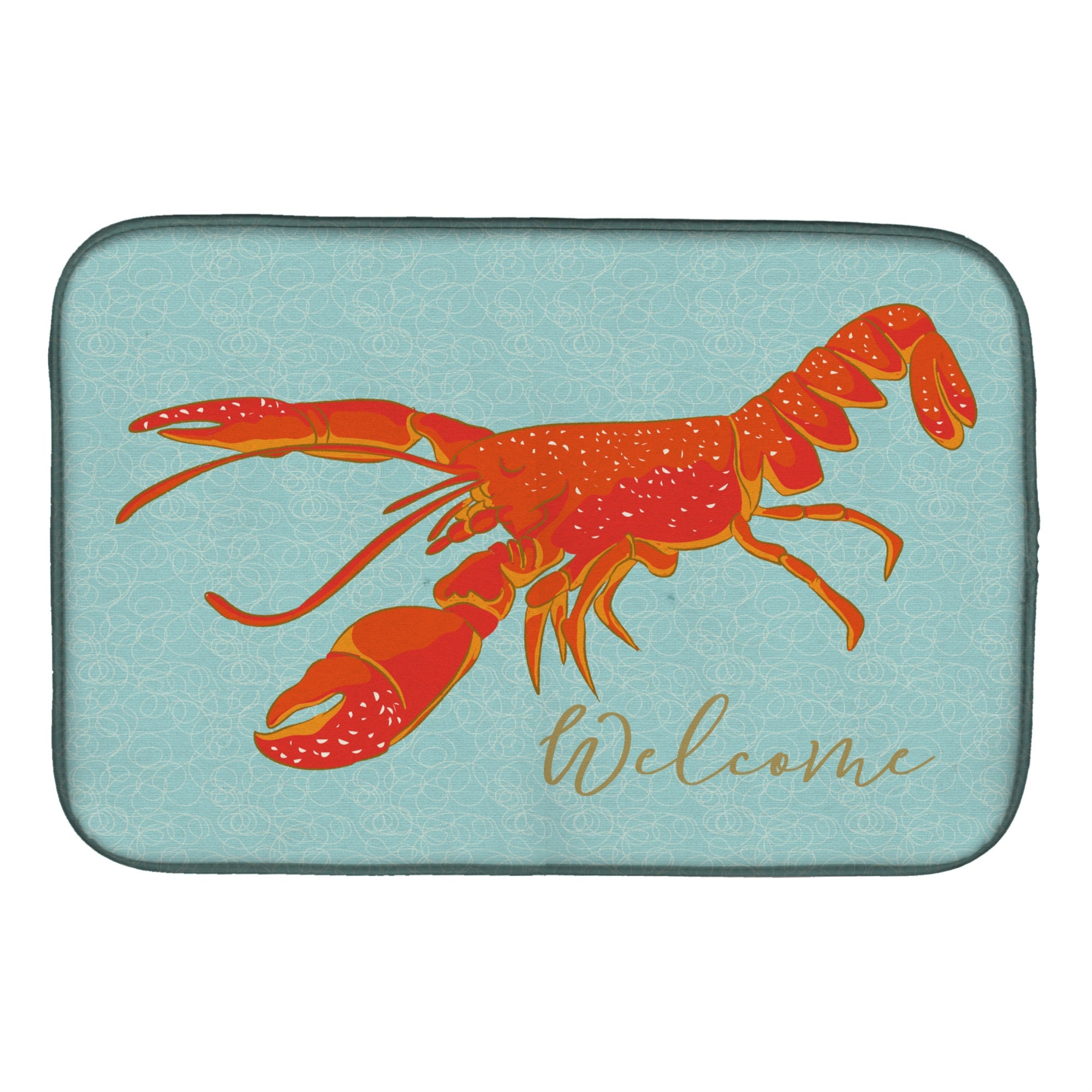 'Caroline'S Treasures Lobster Welcome Dish Drying Mat, 14'''' X 21'''', Multicolor''