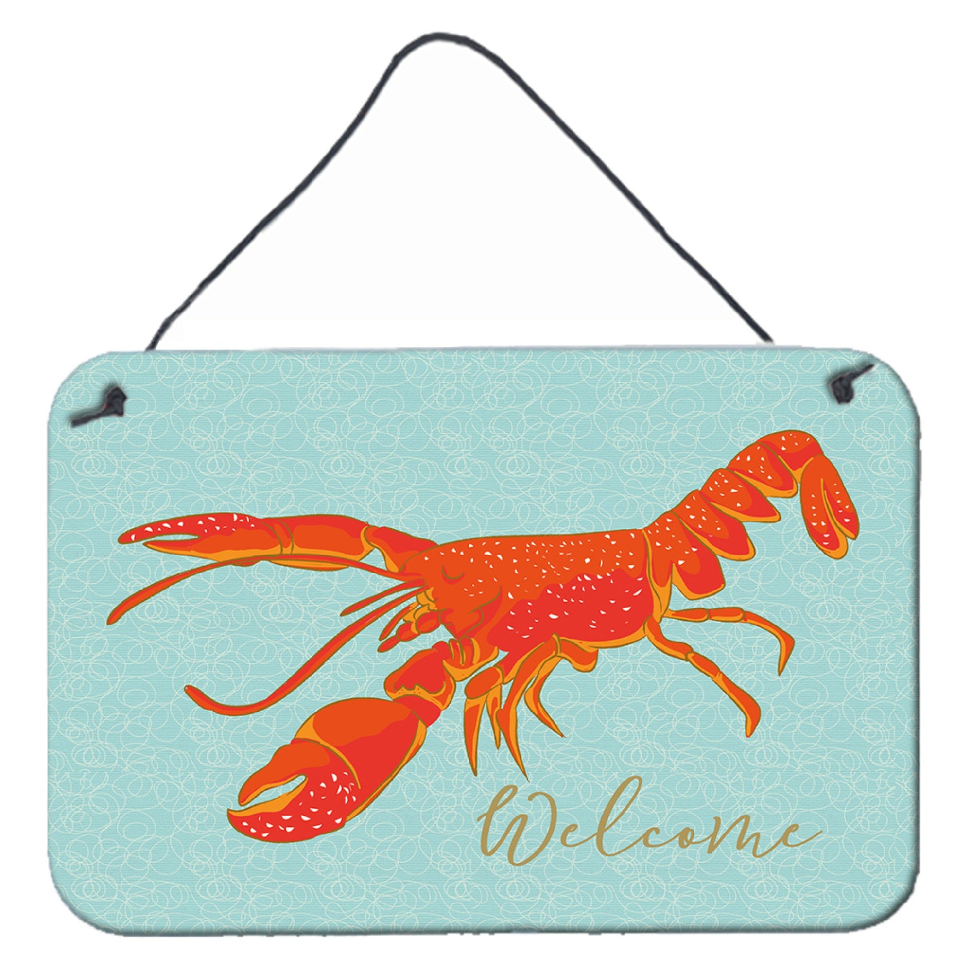 'Caroline'S Treasures Lobster Welcome Metal Print, 8'''' X 12''''''