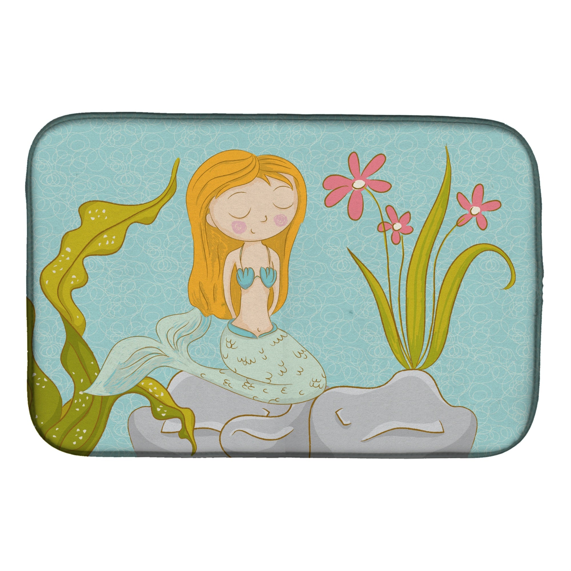 'Caroline'S Treasures Mermaid Underwater Scene Dish Drying Mat, 14'''' X 21''''''