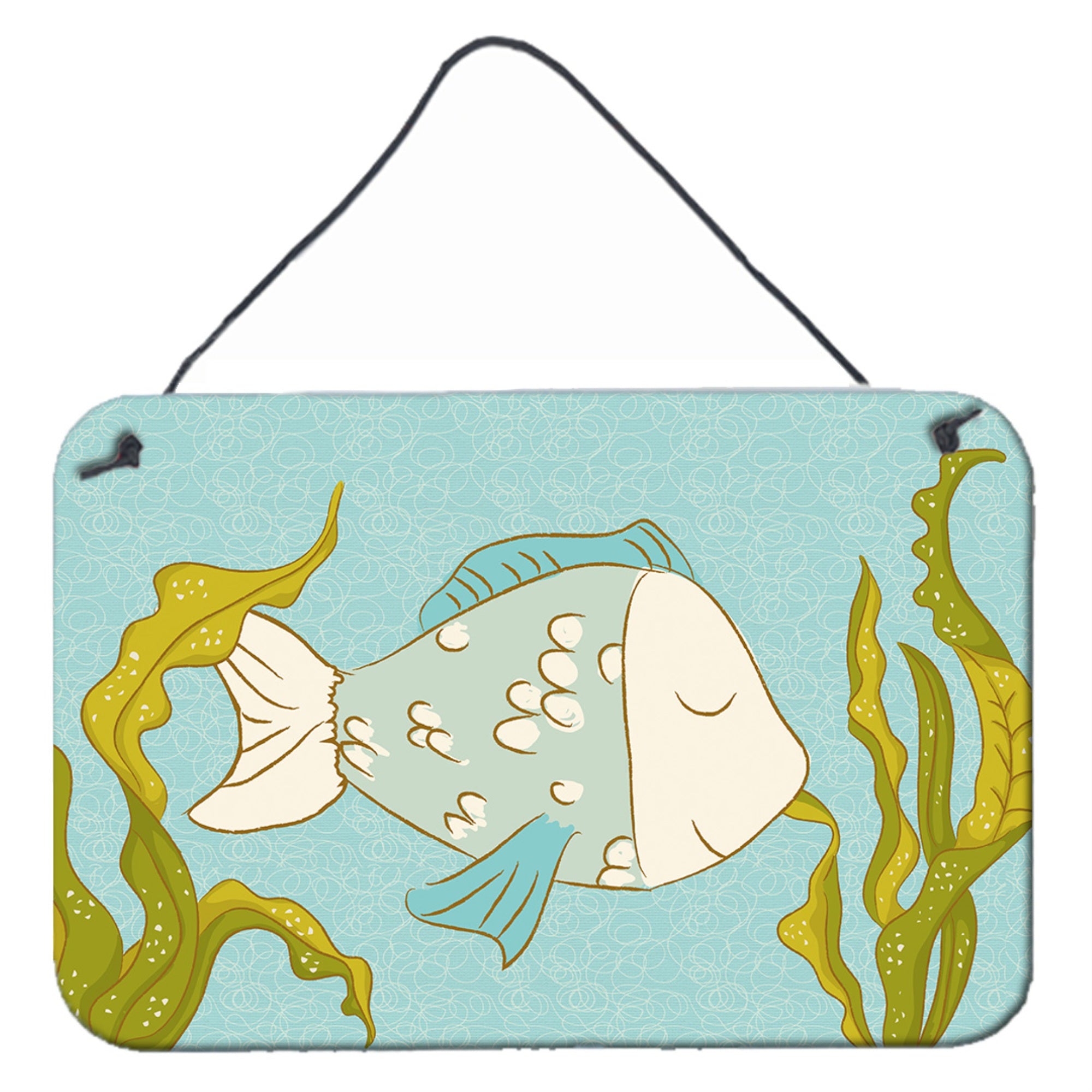 'Caroline'S Treasures Blue Fish Metal Print, 8'''' X 12''''''