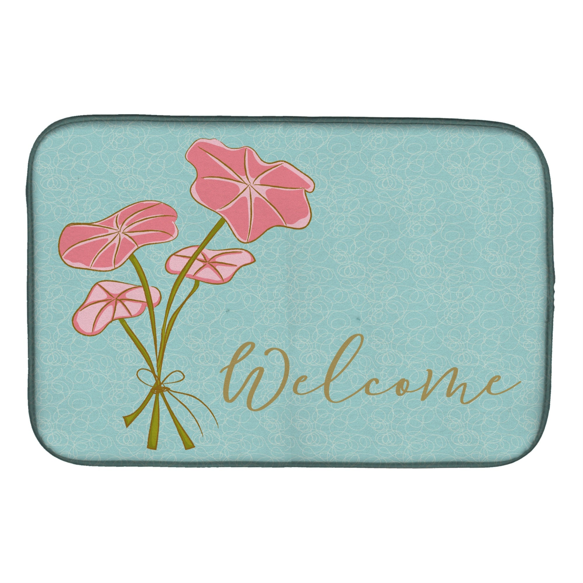 Bunch Of Flowers Welcome Dish Drying Mat Bb8554Ddm