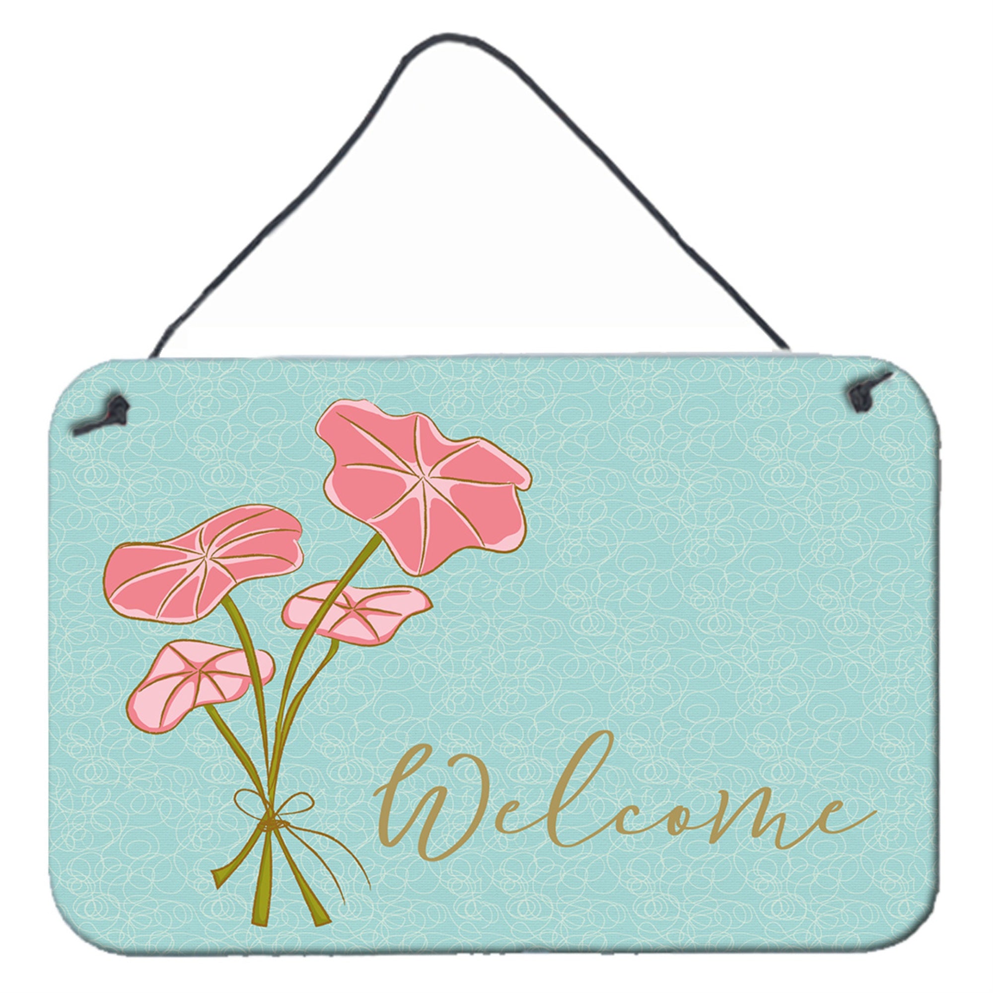 'Caroline'S Treasures Bunch Of Flowers Welcome Metal Print, 8'''' X 12''''''