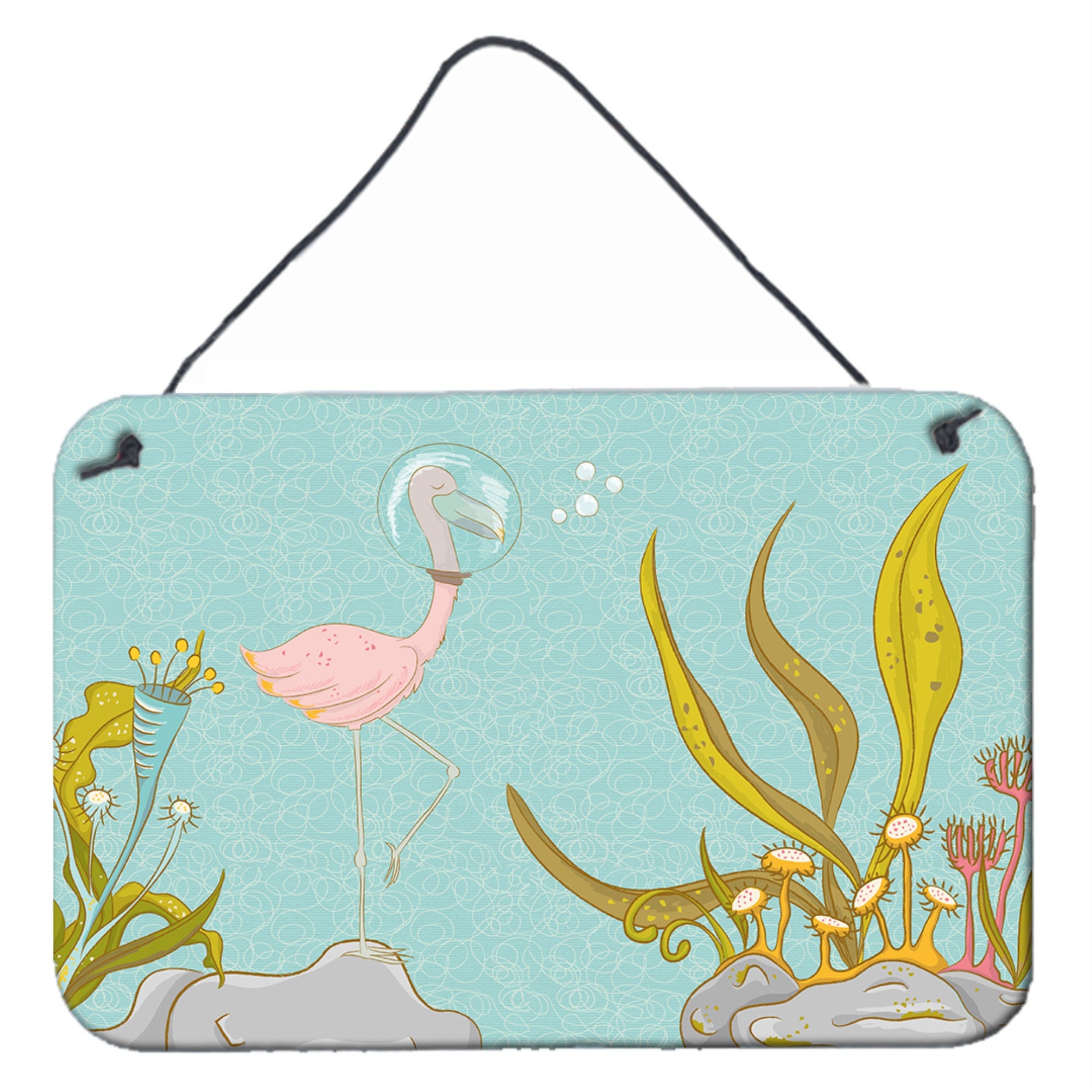 'Caroline'S Treasures Flamingo Underwater #2 Metal Print, 8'''' X 12''''''