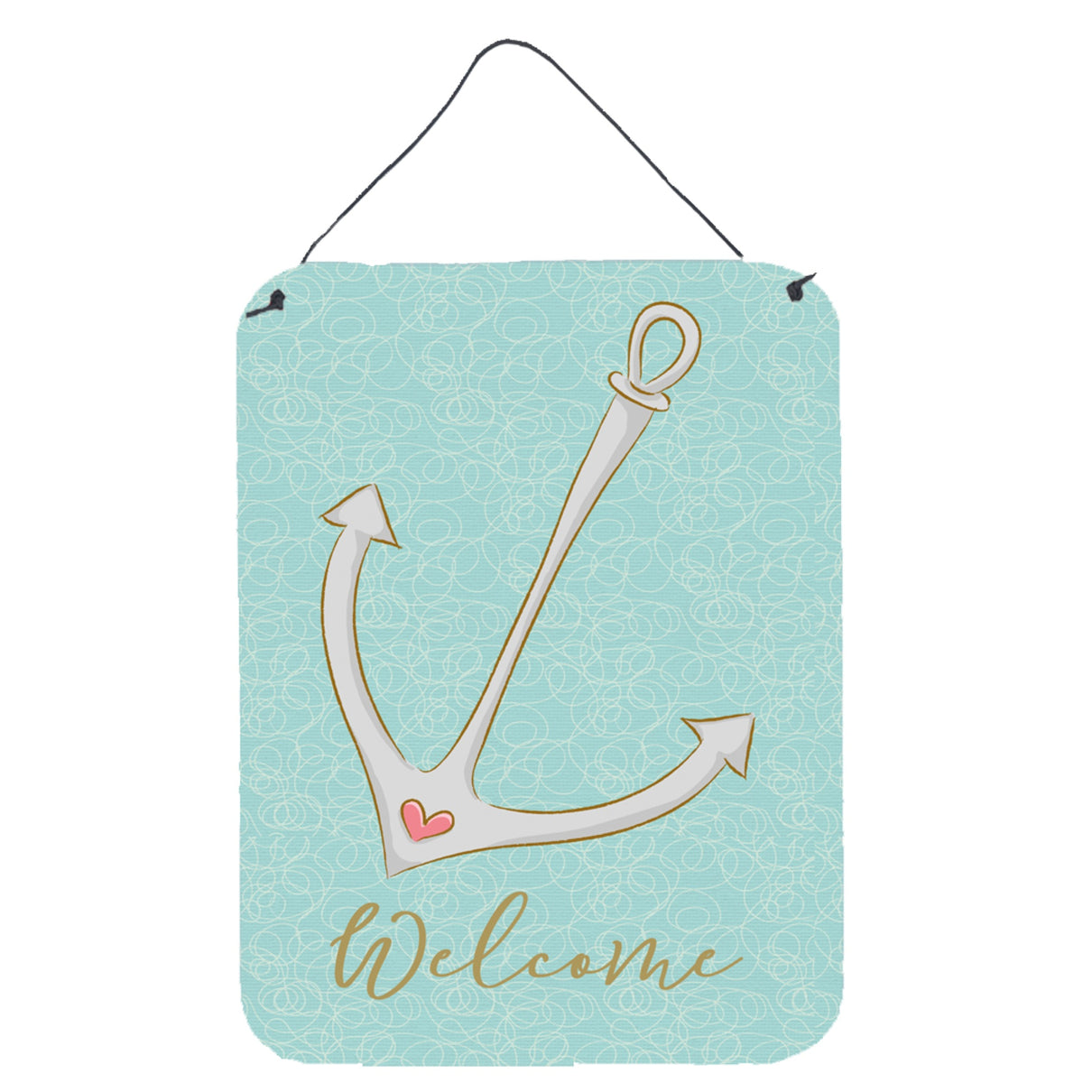 'Caroline'S Treasures Anchor Welcome Metal Print, 16'''' X 12'''', Multicolor''