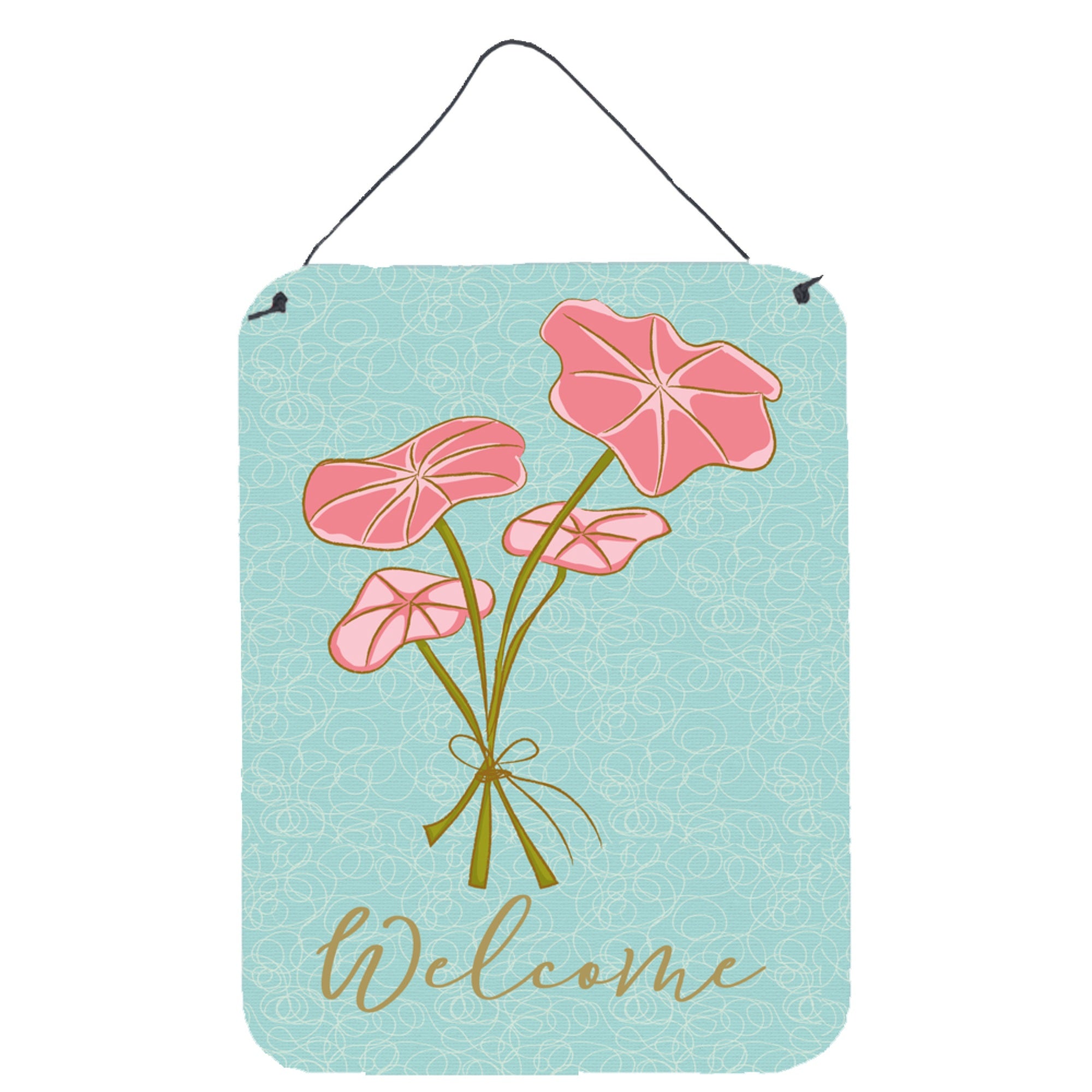 'Caroline'S Treasures Bunch Of Flowers Welcome Metal Print, 16'''' X 12'''', Multicolor''