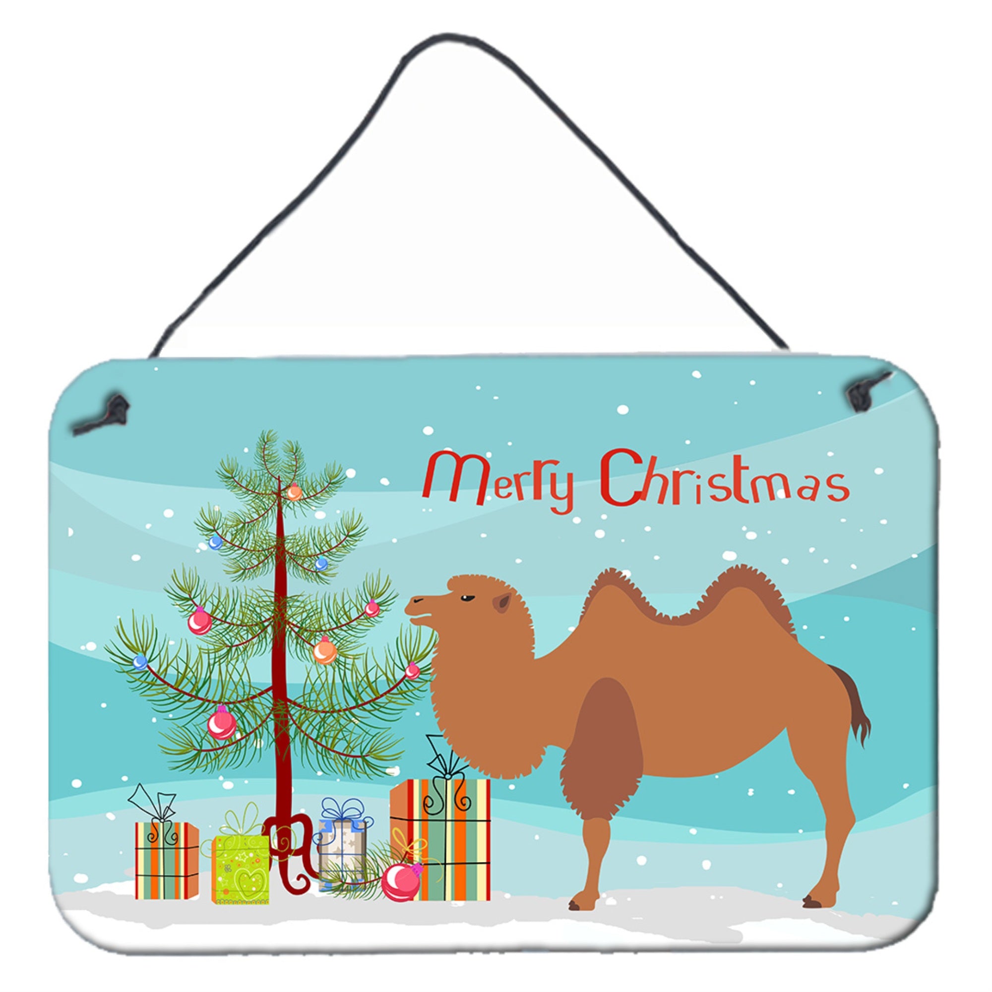 'Caroline'S Treasures Bactrian Camel Christmas Metal Print, 8'''' X 12'''', Multicolor''