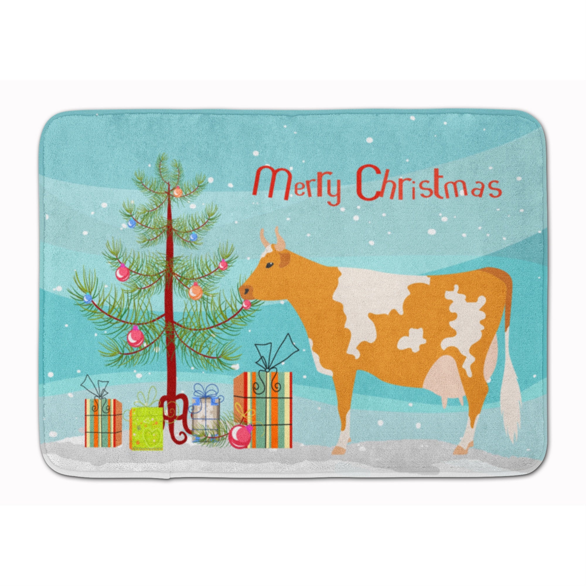 'Caroline'S Treasures Guernsey Cow Christmas Floor Mat, 19'''' X 27'''', Multicolor''