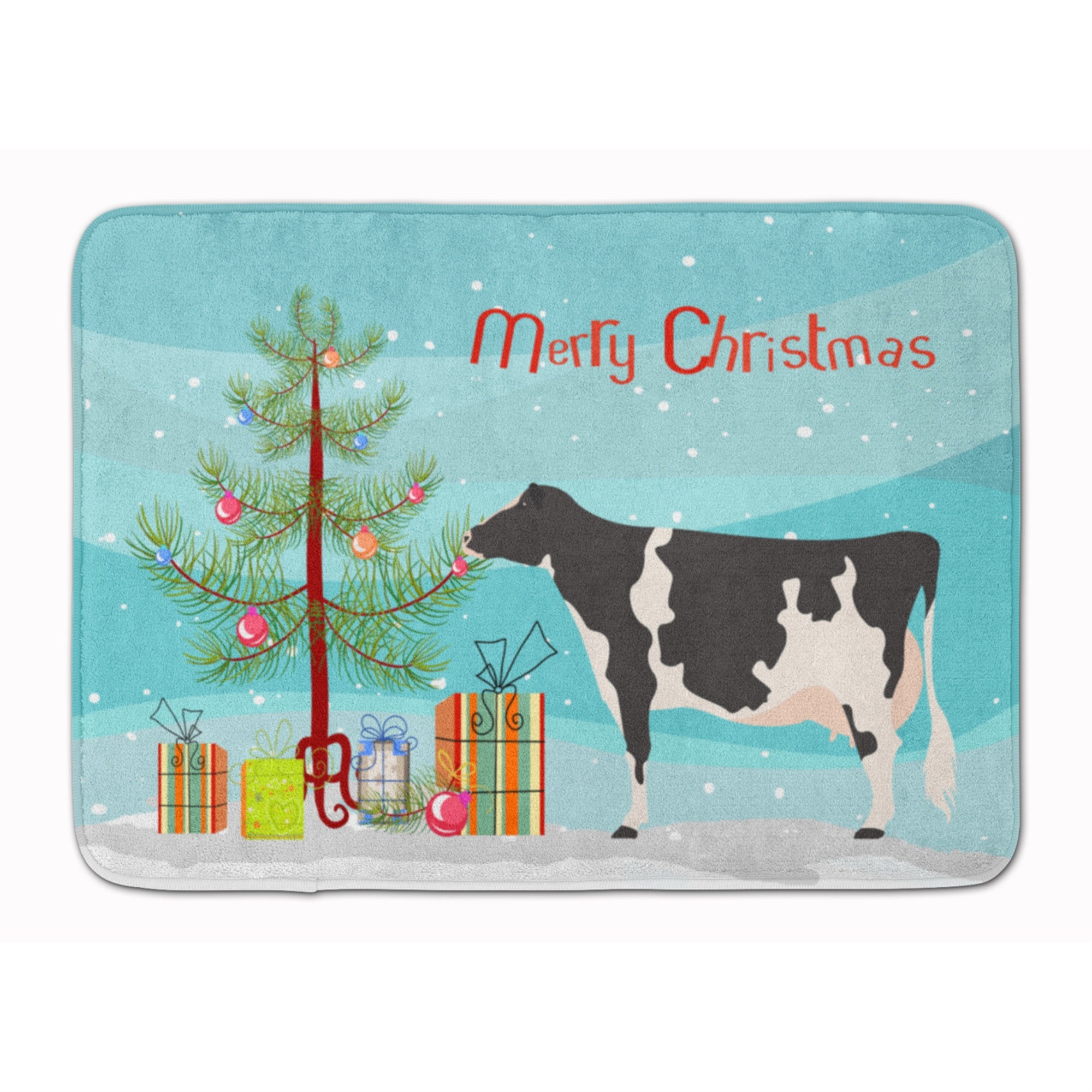 'Caroline'S Treasures Holstein Cow Christmas Floor Mat, 19'''' X 27'''', Multicolor''
