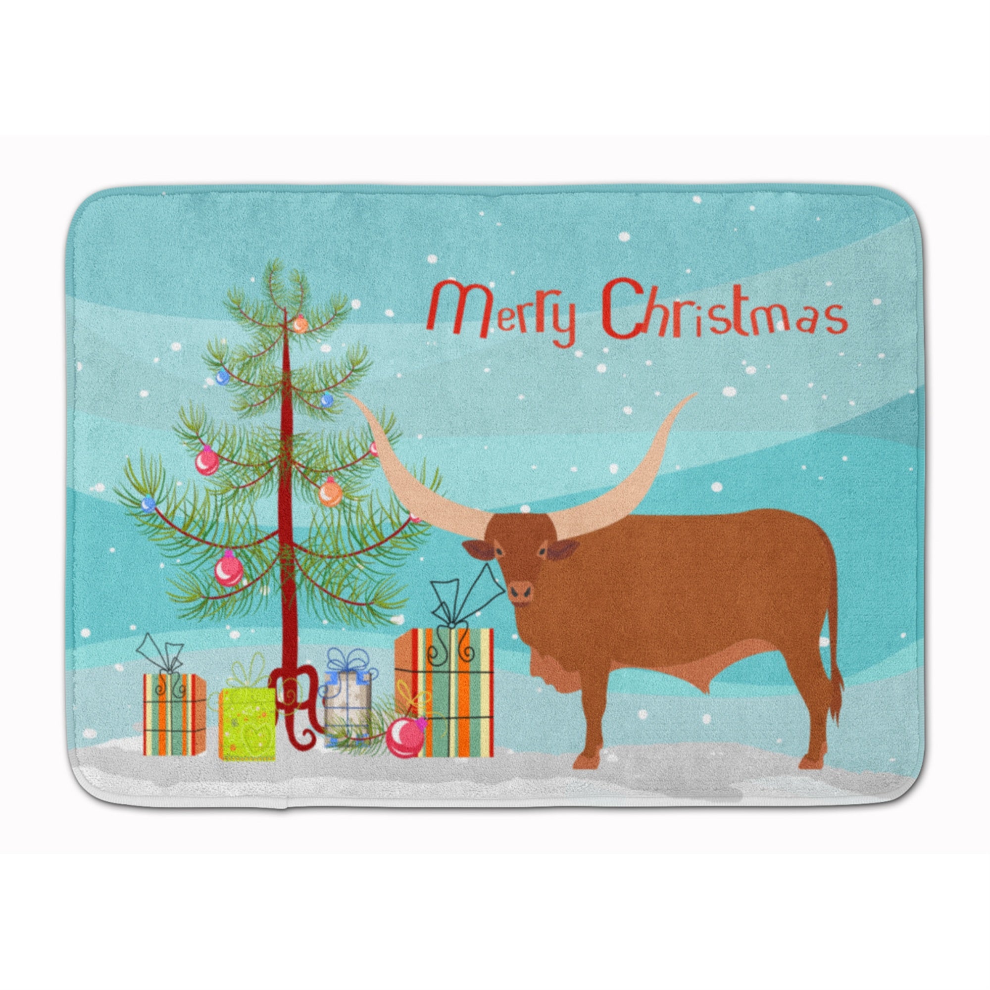 'Caroline'S Treasures Ankole-Watusu Cow Christmas Floor Mat, 19'''' X 27'''', Multicolor''