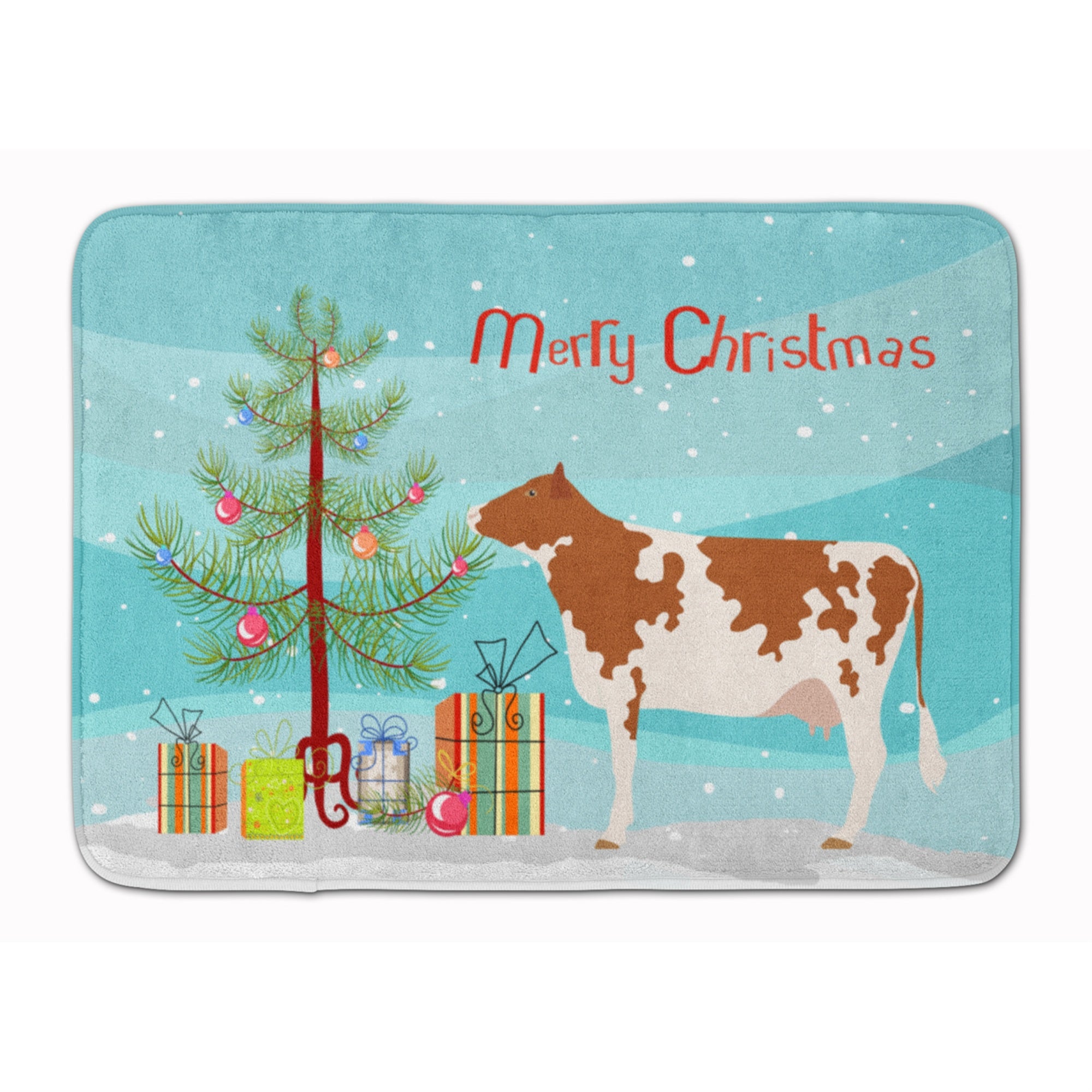 'Caroline'S Treasures Ayrshire Cow Christmas Floor Mat, 19'''' X 27'''', Multicolor''