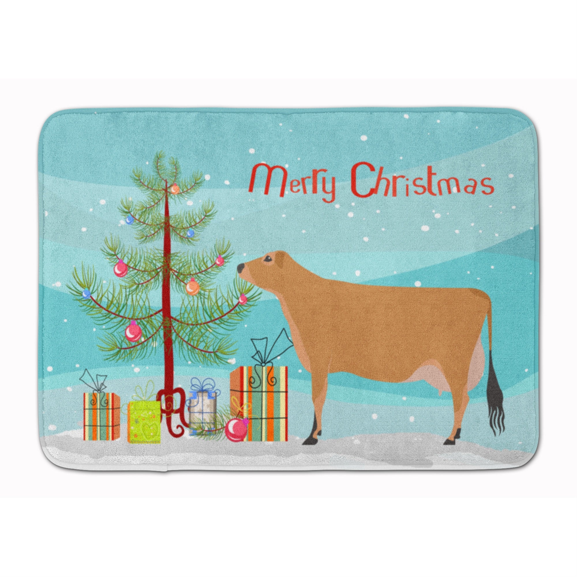 'Caroline'S Treasures Jersey Cow Christmas Floor Mat, 19'''' X 27'''', Multicolor''