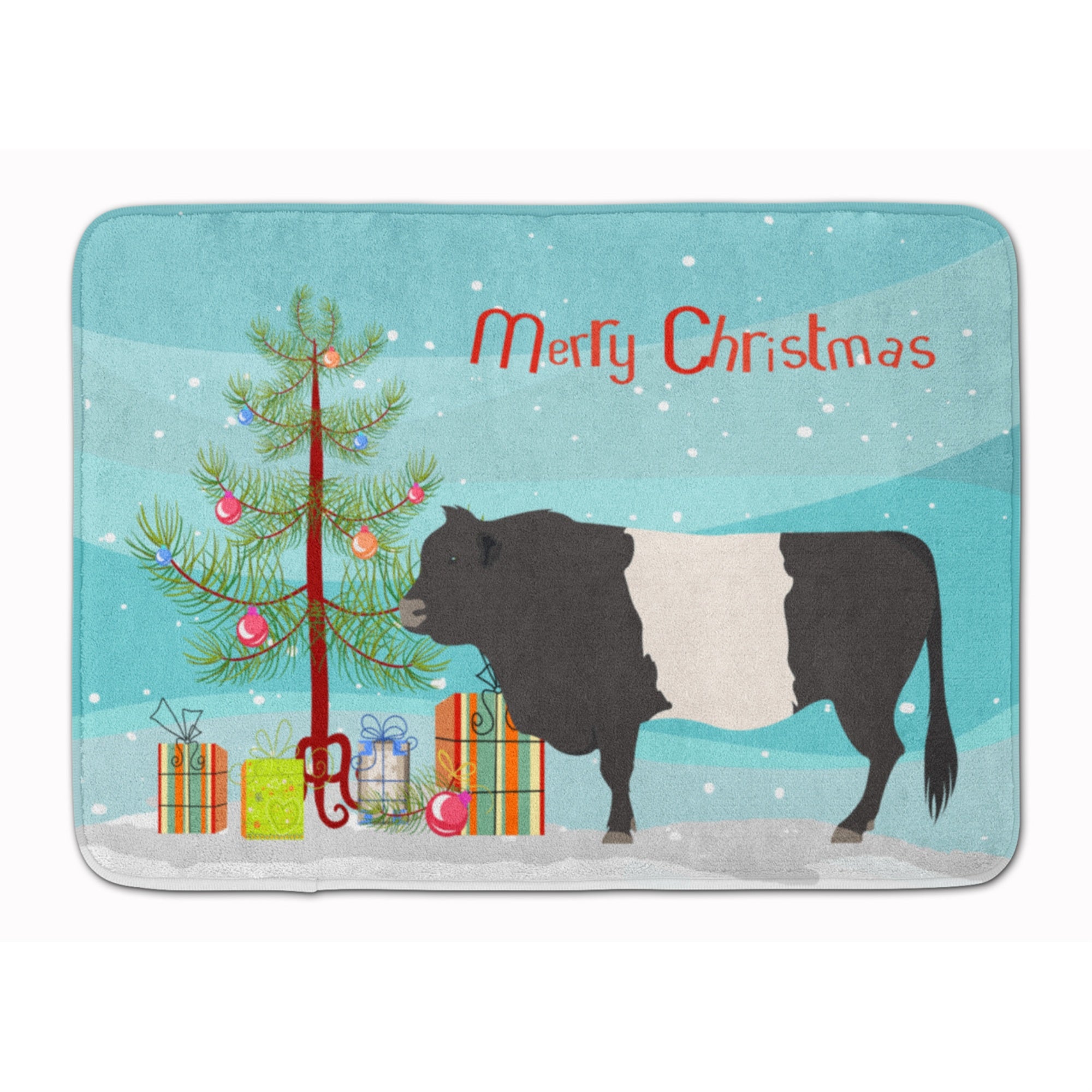 'Caroline'S Treasures Belted Galloway Cow Christmas Floor Mat, 19'''' X 27'''', Multicolor''