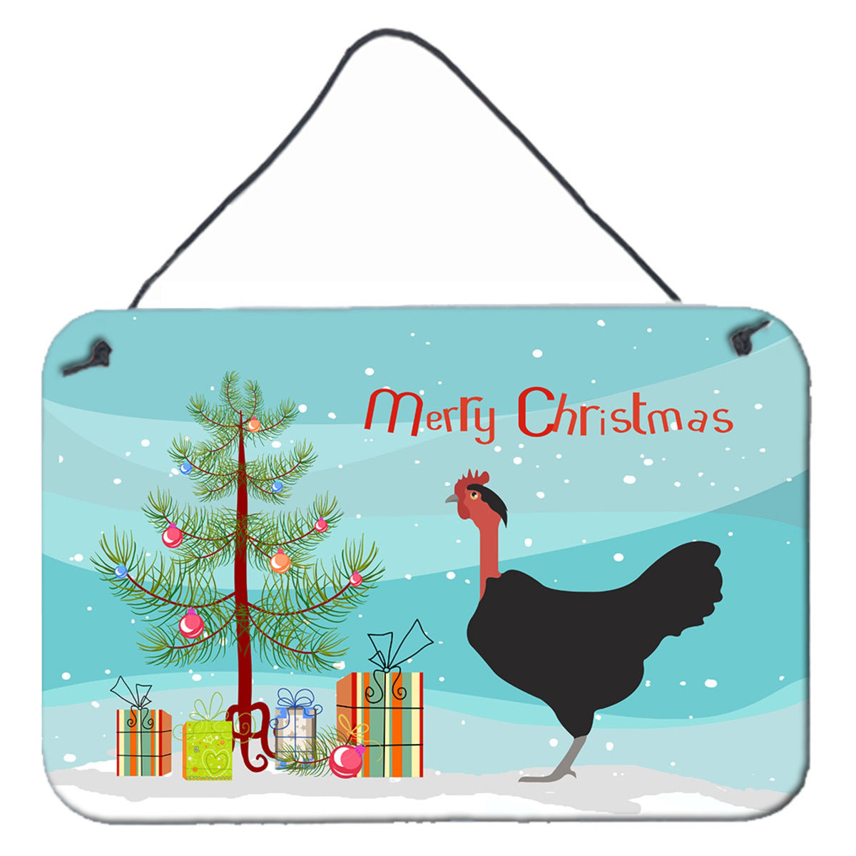 'Caroline'S Treasures Naked Neck Chicken Christmas Metal Print, 8'''' X 12''''''