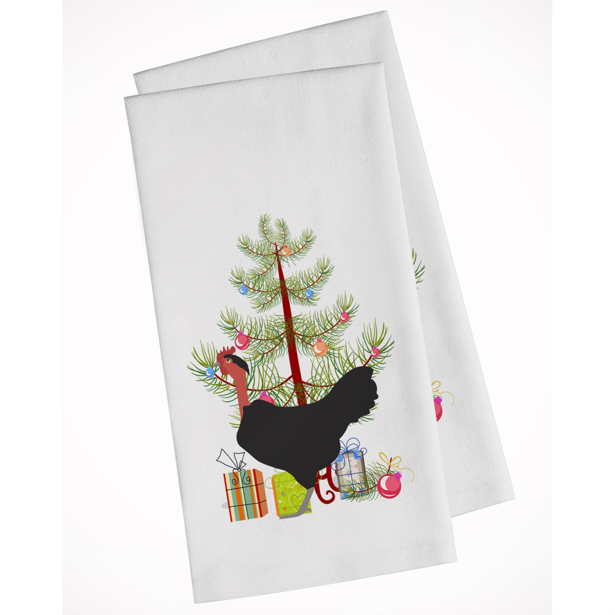 Naked Neck Chicken Christmas White Kitchen Towel Set Of 2