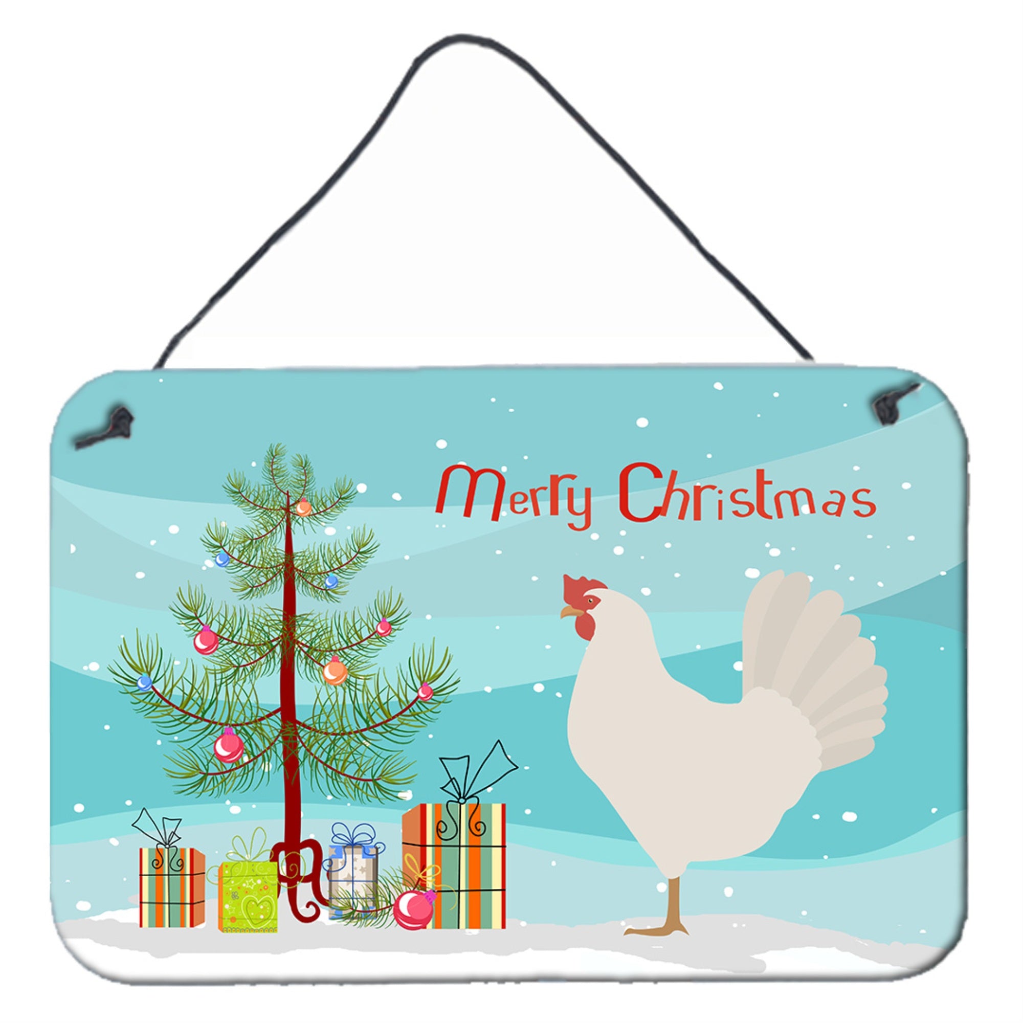 'Caroline'S Treasures Leghorn Chicken Christmas Metal Print, 8'''' X 12''''''