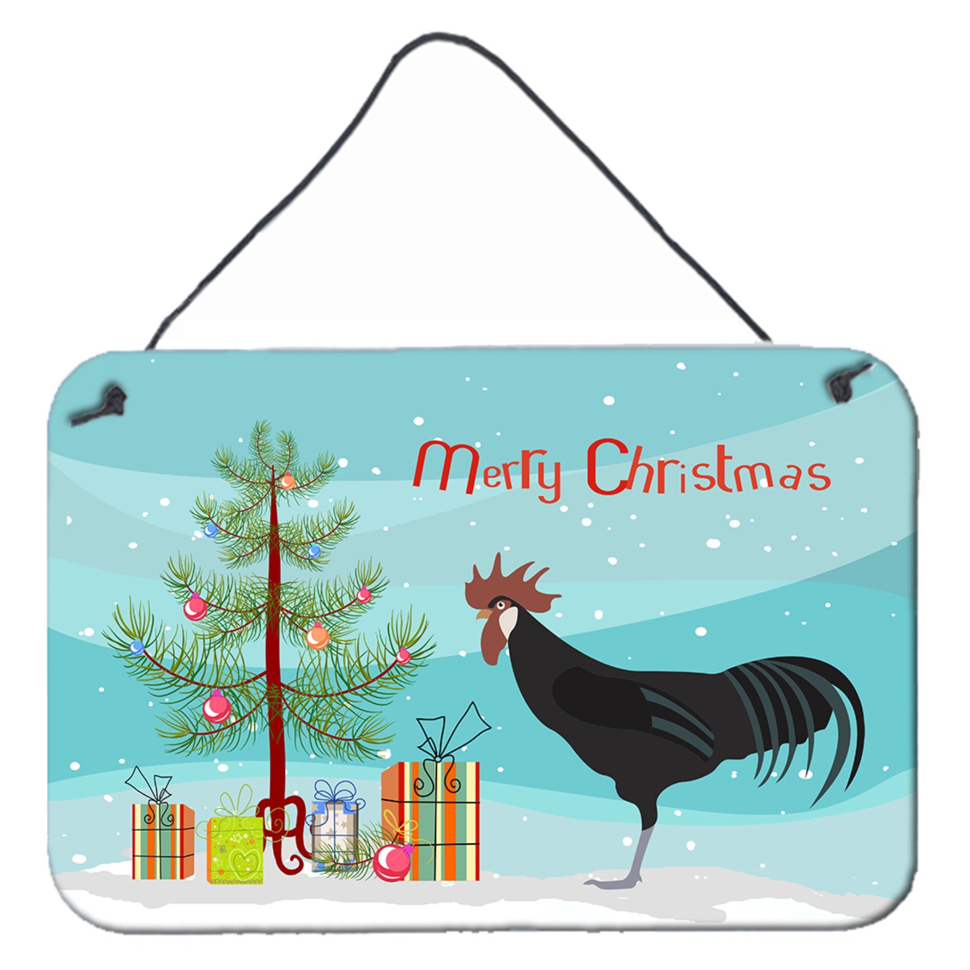 'Caroline'S Treasures Minorca Ctalalan Chicken Christmas Metal Print, 8'''' X 12''''''