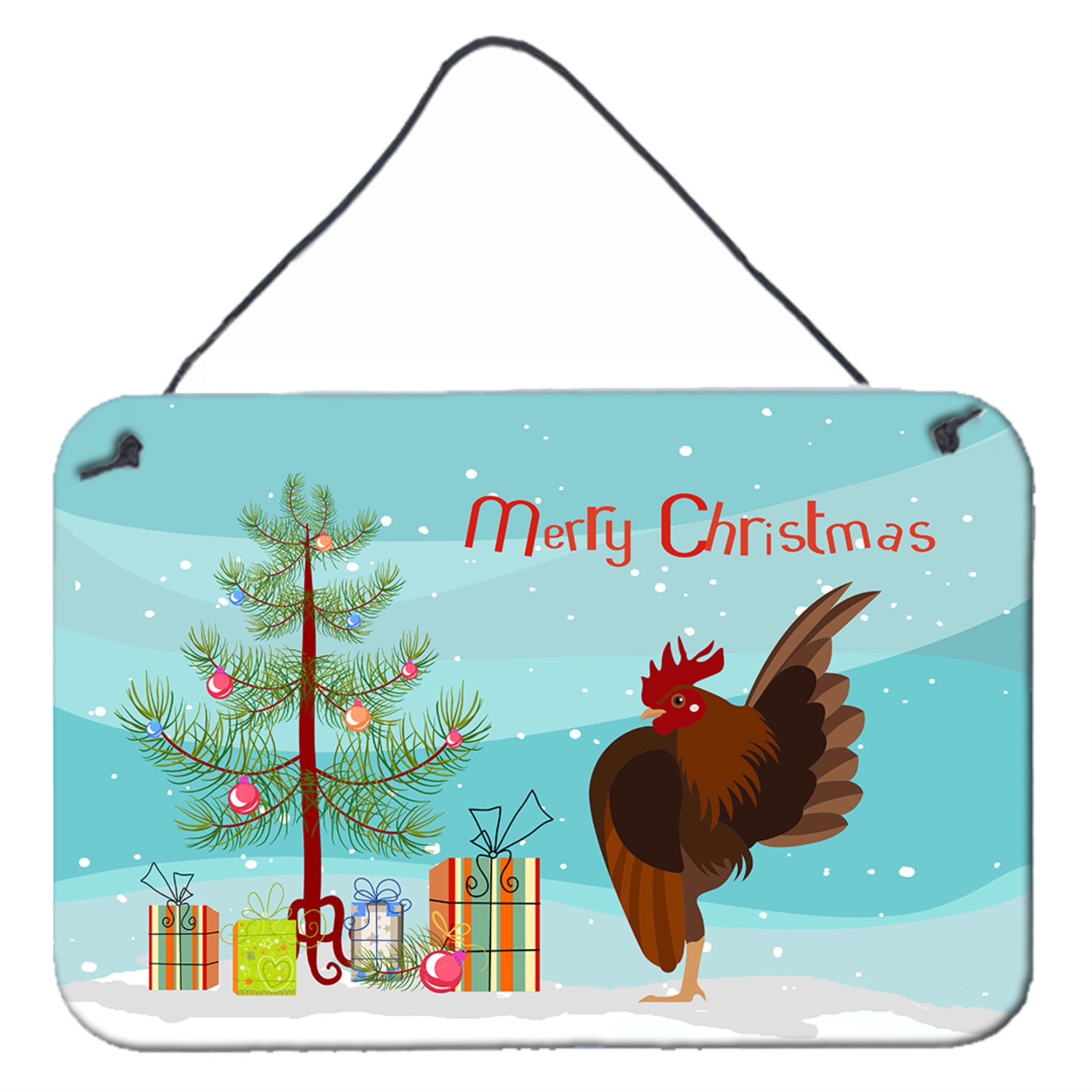 'Caroline'S Treasures Malaysian Serama Chicken Christmas Metal Print, 8'''' X 12''''''