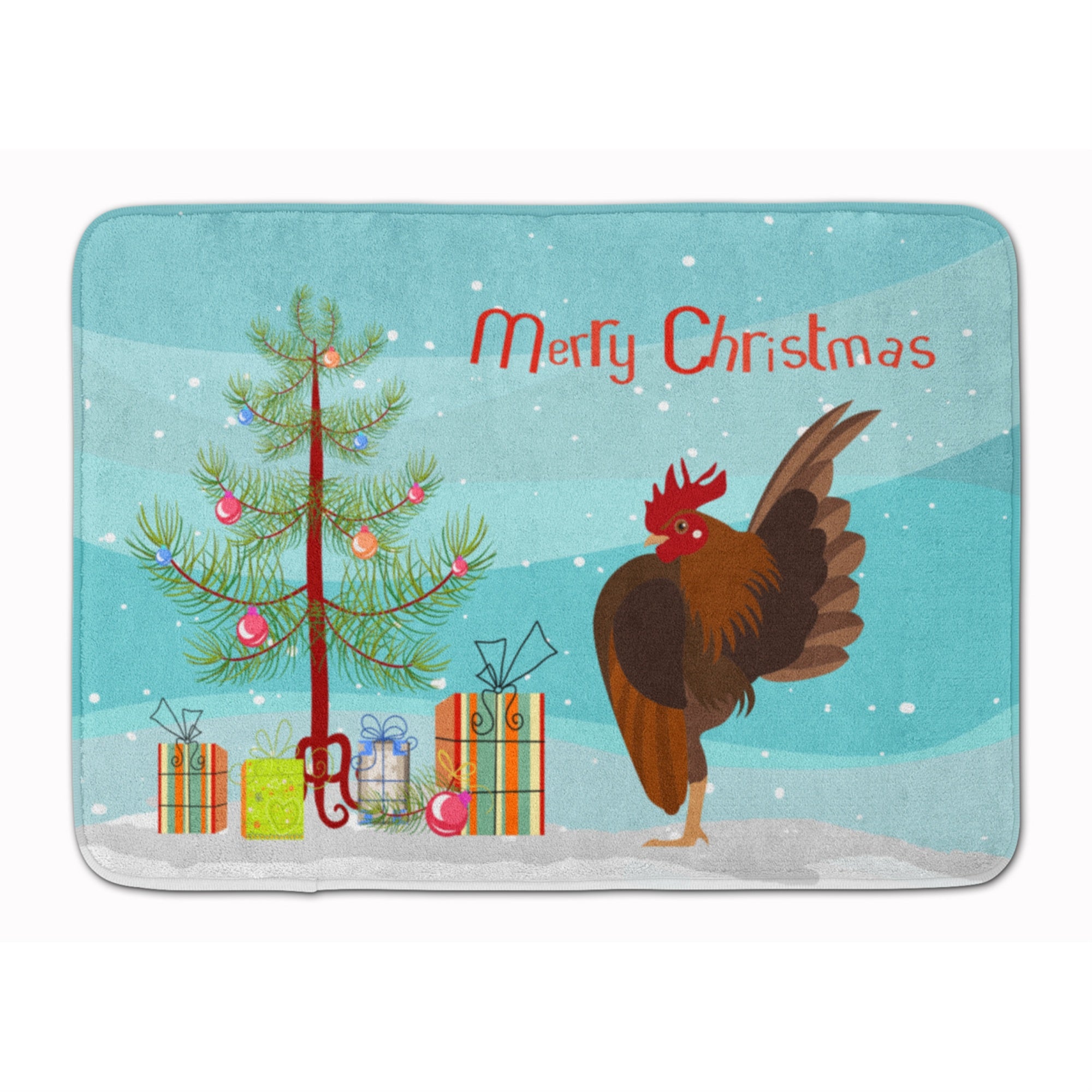 'Caroline'S Treasures Malaysian Serama Chicken Christmas Floor Mat, 19'''' X 27'''', Multicolor''