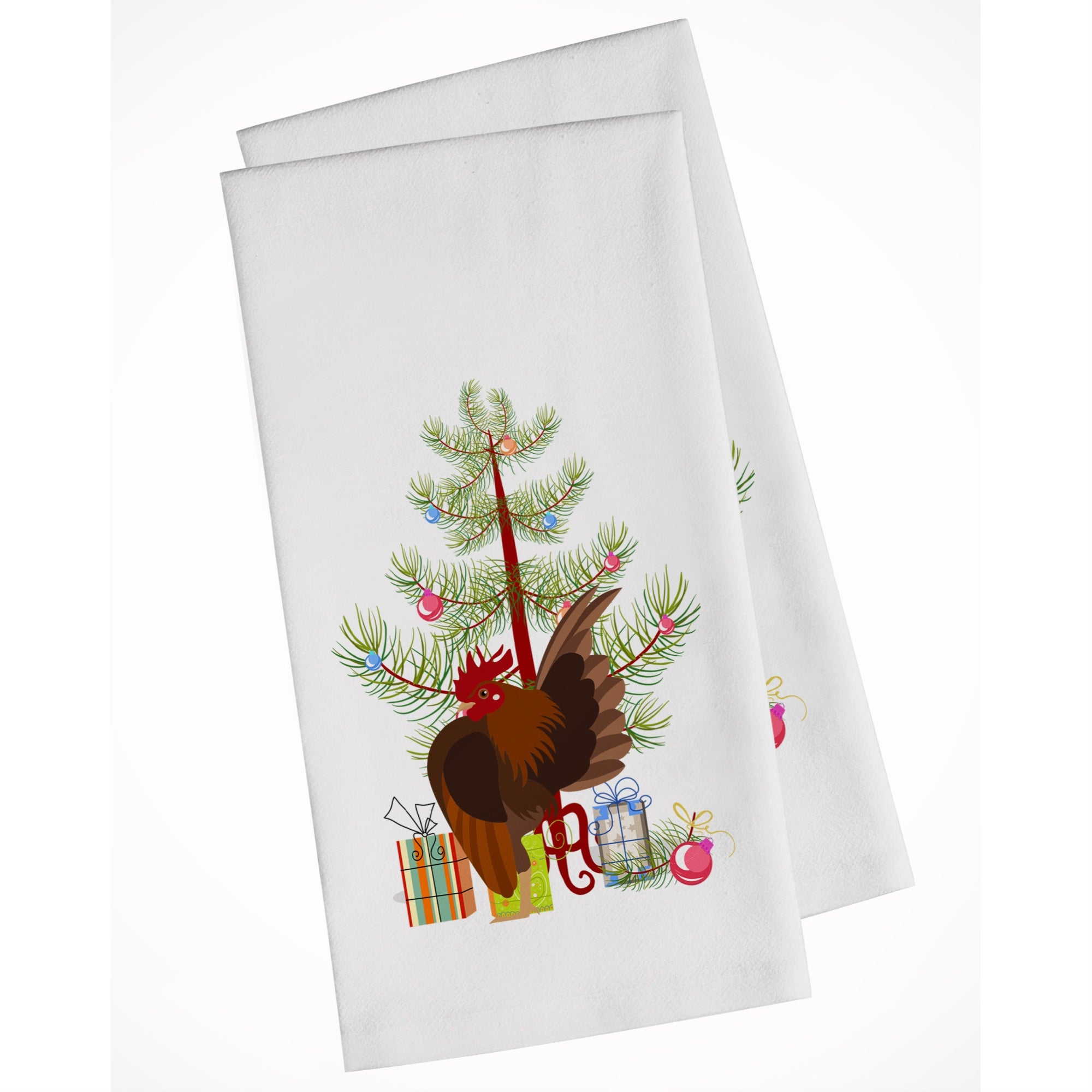 Malaysian Serama Chicken Christmas White Kitchen Towel Set Of 2